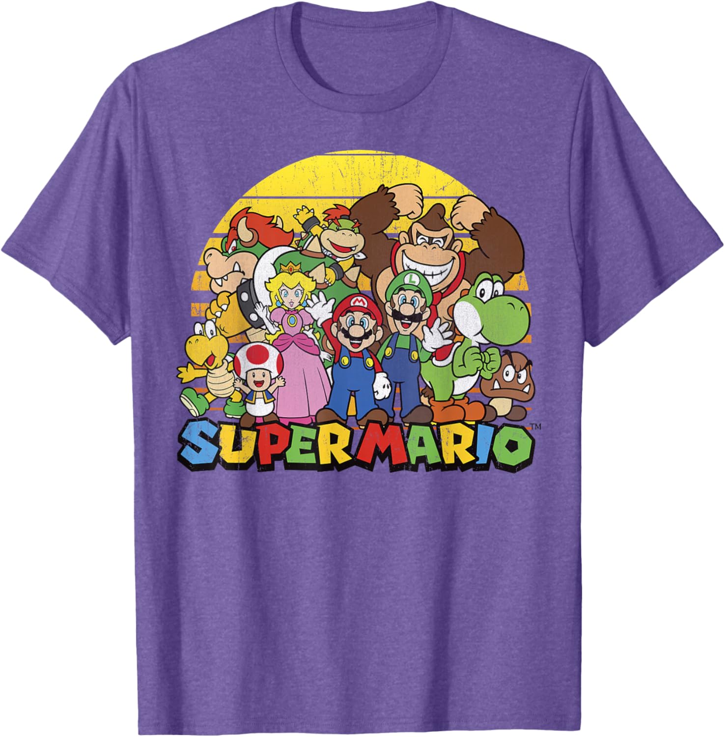 Vintage Nintendo Super Mario Group Portrait T-Shirt for Fans - 15