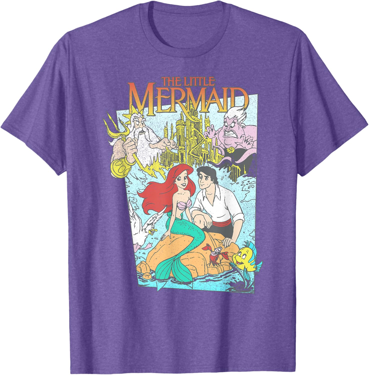 Vintage Little Mermaid Graphic T-Shirt for Disney Fans - Retro Style Apparel - 8