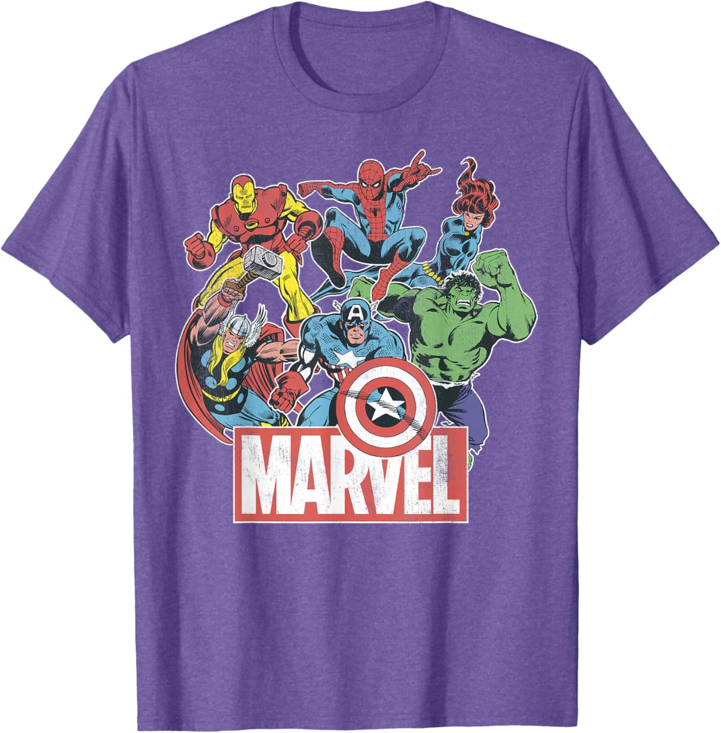 Marvel Avengers Retro Comic Vintage Graphic T-Shirt for Fans - 8