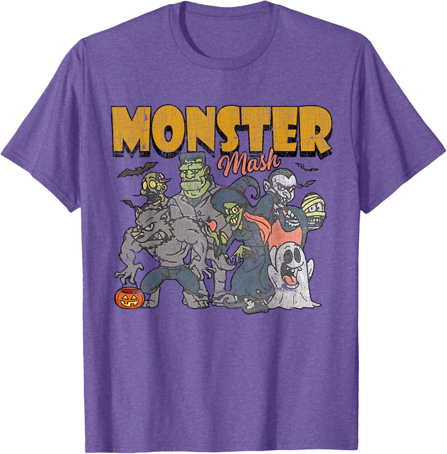 Funny Vintage Ghost Halloween T-Shirt - Monster Mash Design for Spooky Fun - 7