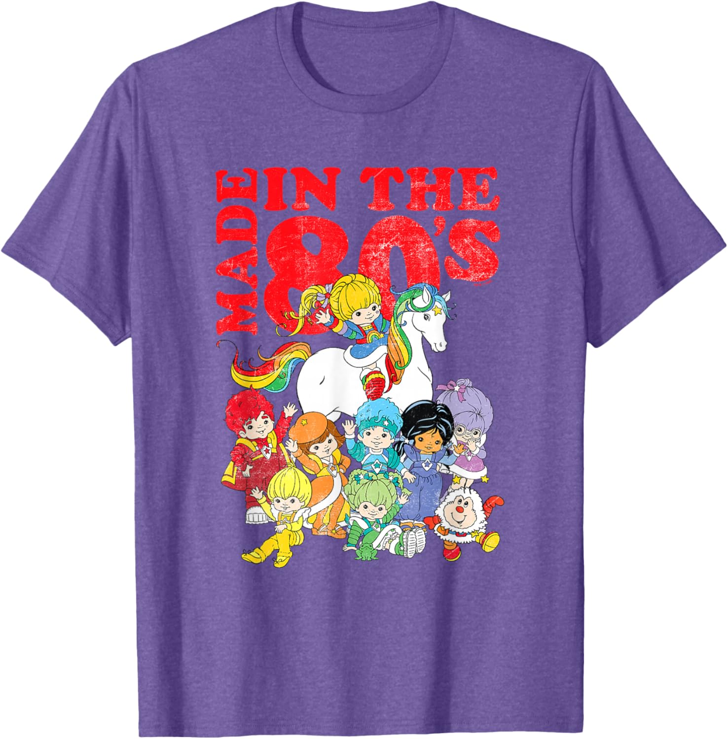 Rainbow Brite Vintage Distressed T-Shirt 80s Group Shot for Fans - 3