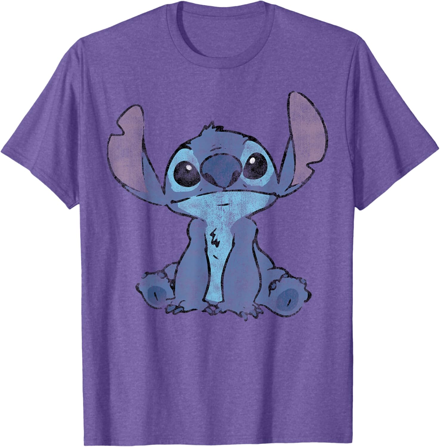 Disney Lilo and Stitch Distressed Stitch Portrait T-Shirt for Fans - 5