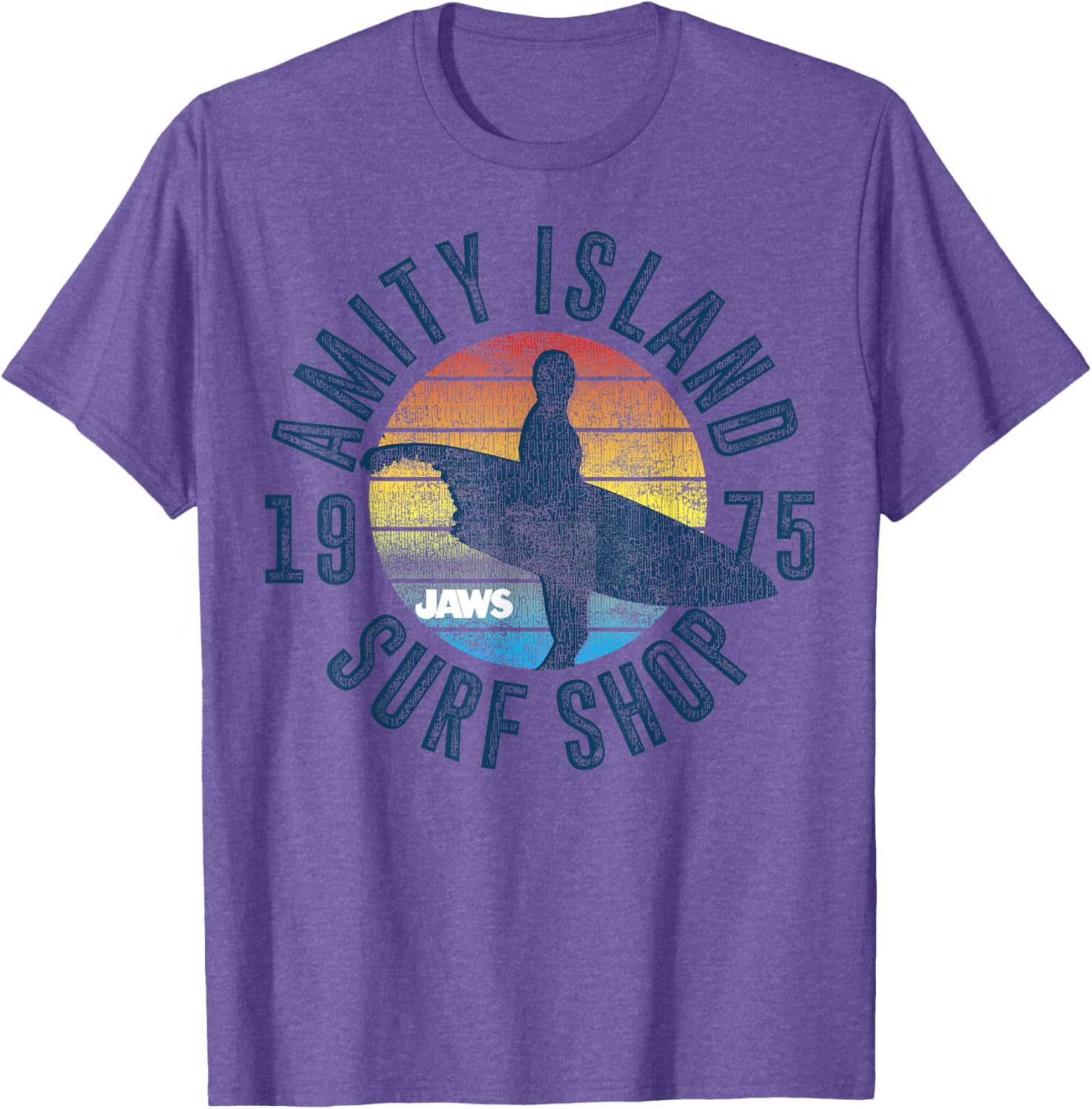 Jaws Amity Island Surfboard T-Shirt for Fans of Classic Movies - 3