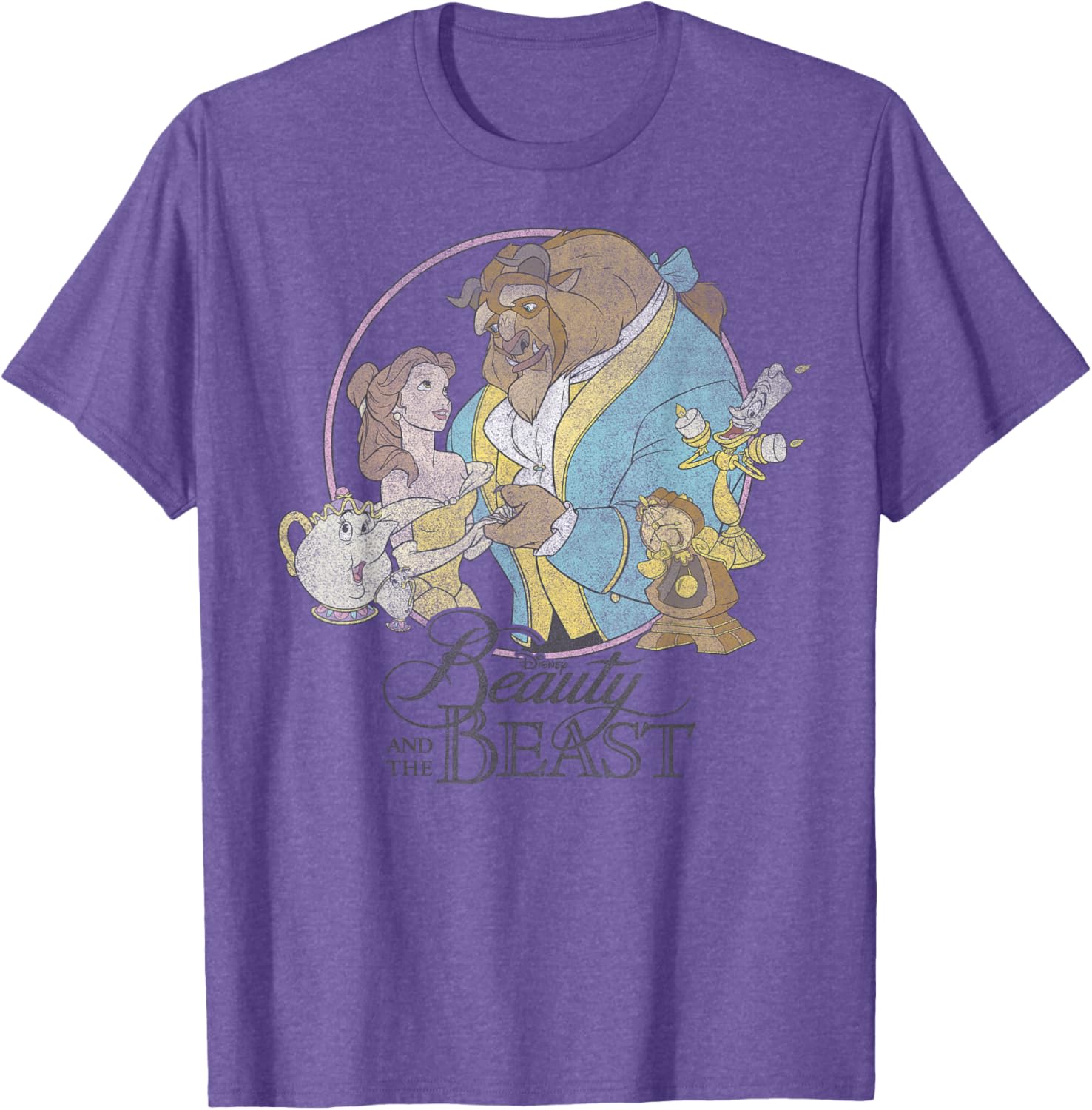 Disney Beauty And The Beast Classic Group Shot T-Shirt for Fans - 1