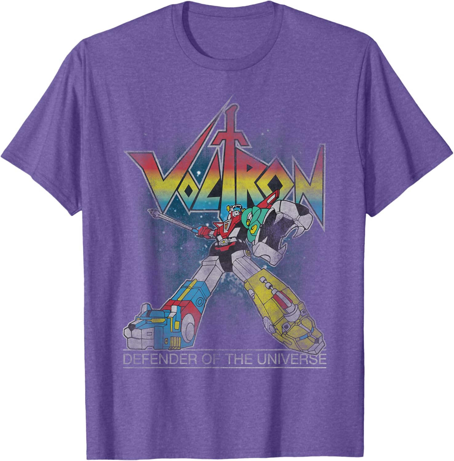 Voltron Retro Defender Rainbow Graphic T-Shirt for Fans and Collectors - 8