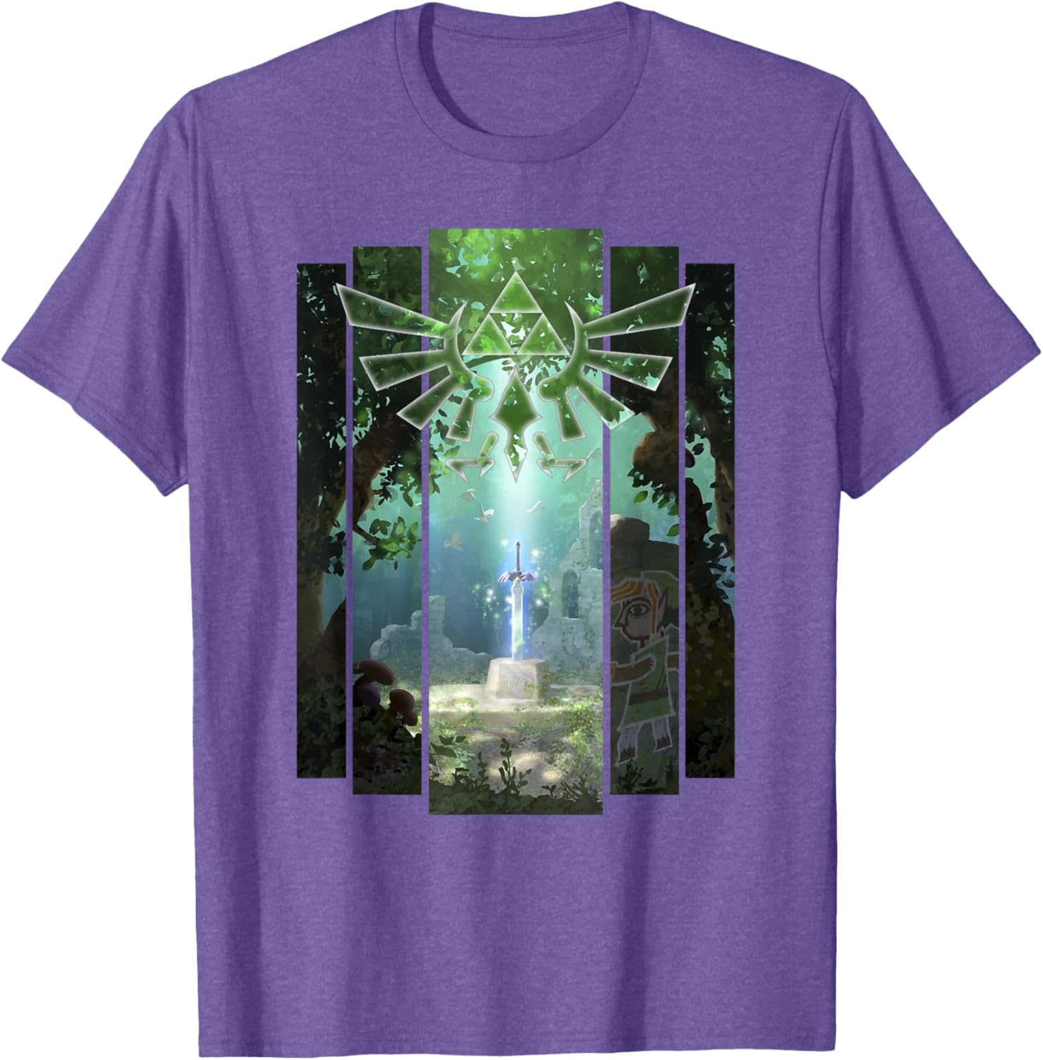 Nintendo Zelda Master Sword Lost Woods Artwork T-Shirt for Fans - 2
