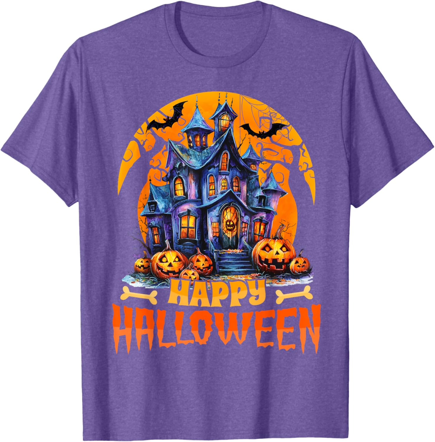 Happy Halloween Haunted House T-Shirt for Men and Women Costume Fun - 25