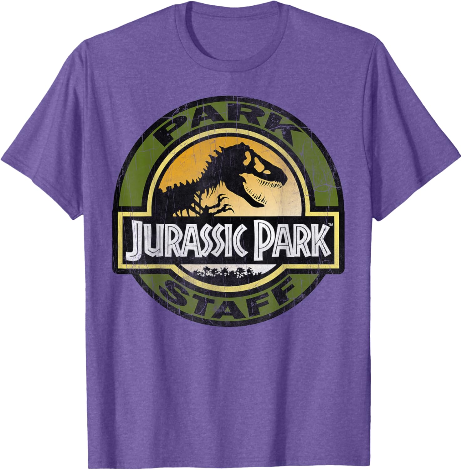 Jurassic Park Retro Distressed Logo Graphic T-Shirt for Dinosaur Fans - 10