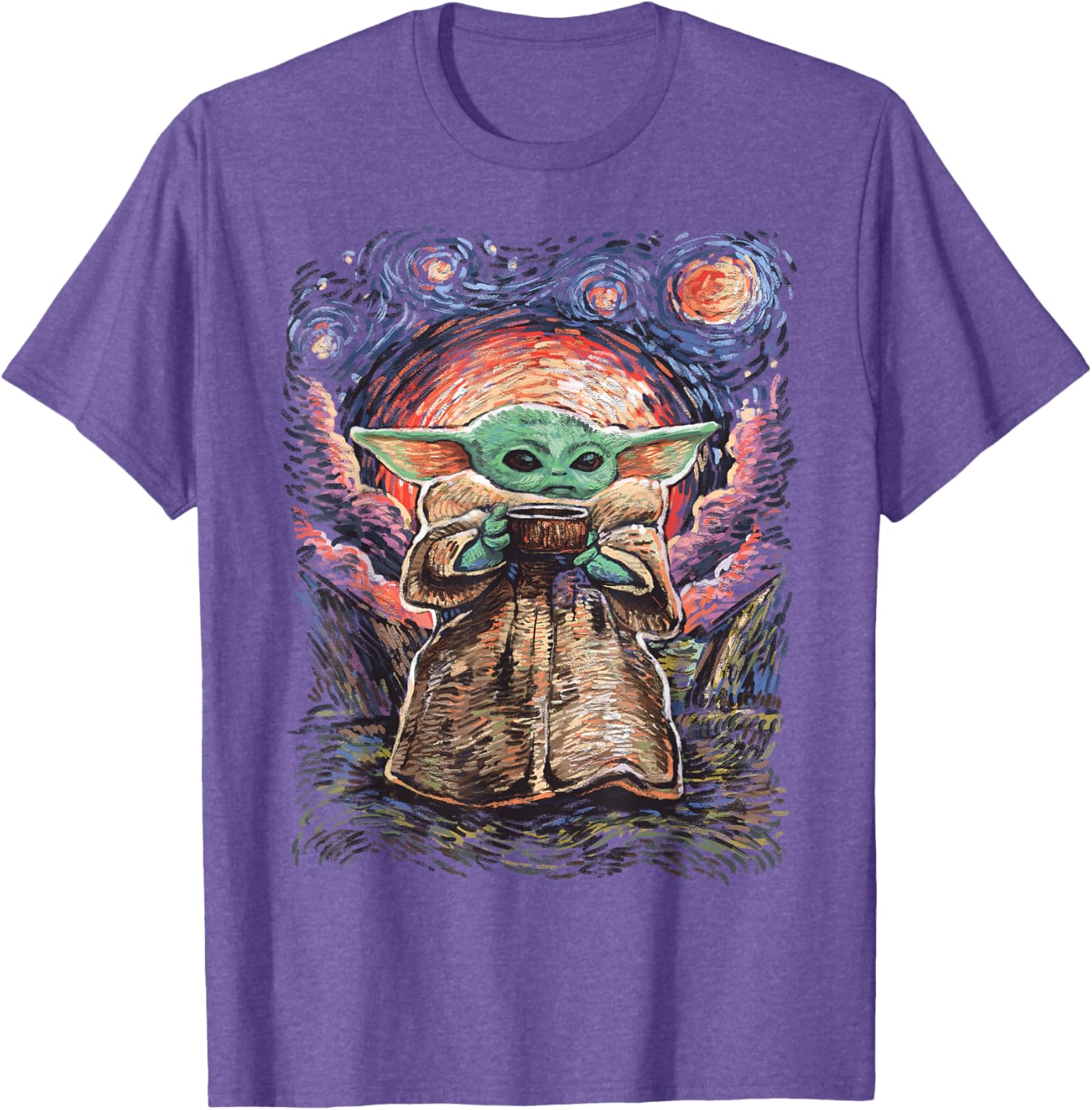 Star Wars The Child Starry Night T-Shirt for Fans of All Ages - 4