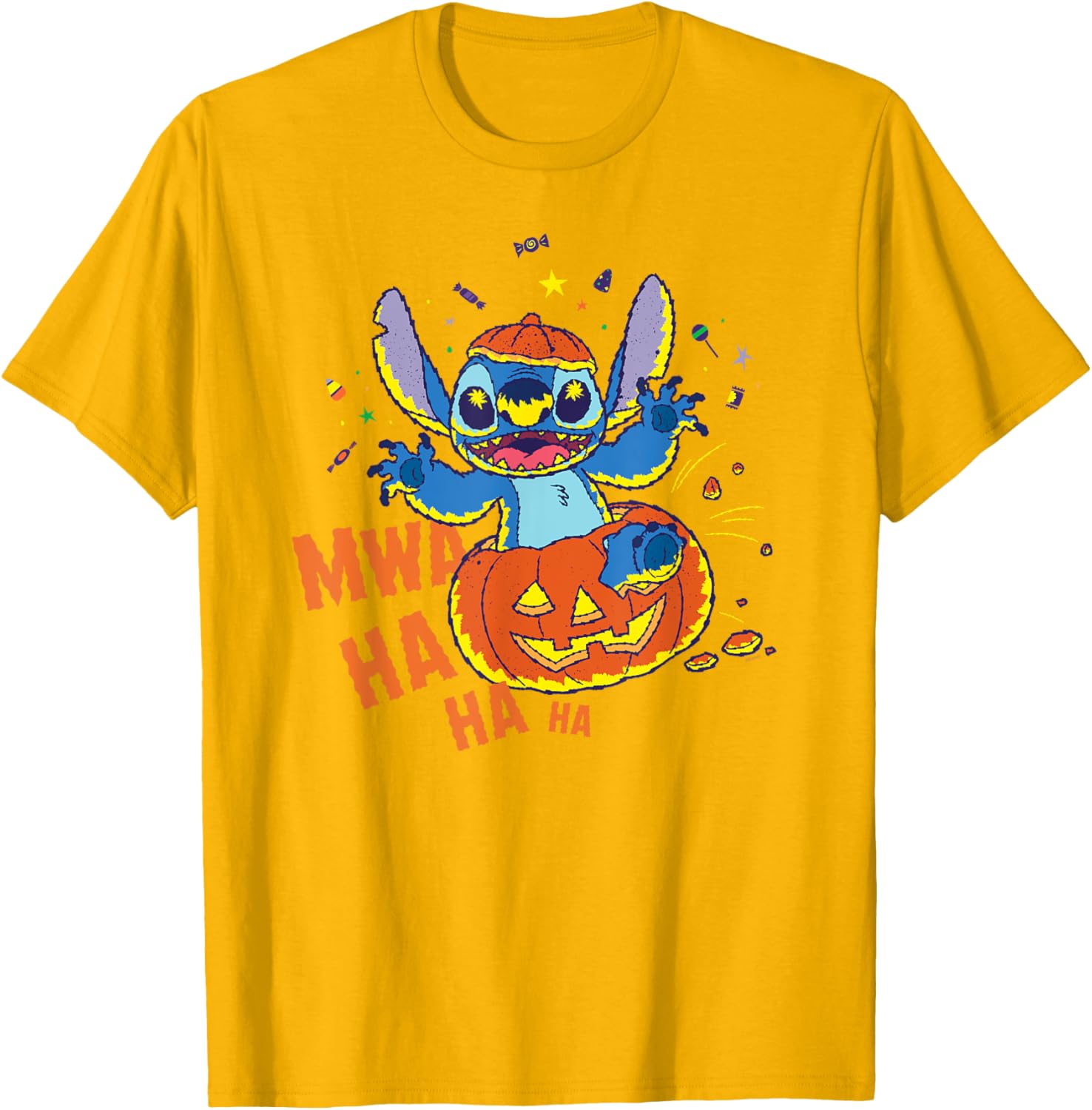 Disney Stitch Jack-o’-Lantern Surprise Halloween T-Shirt for Fun Celebrations - 14