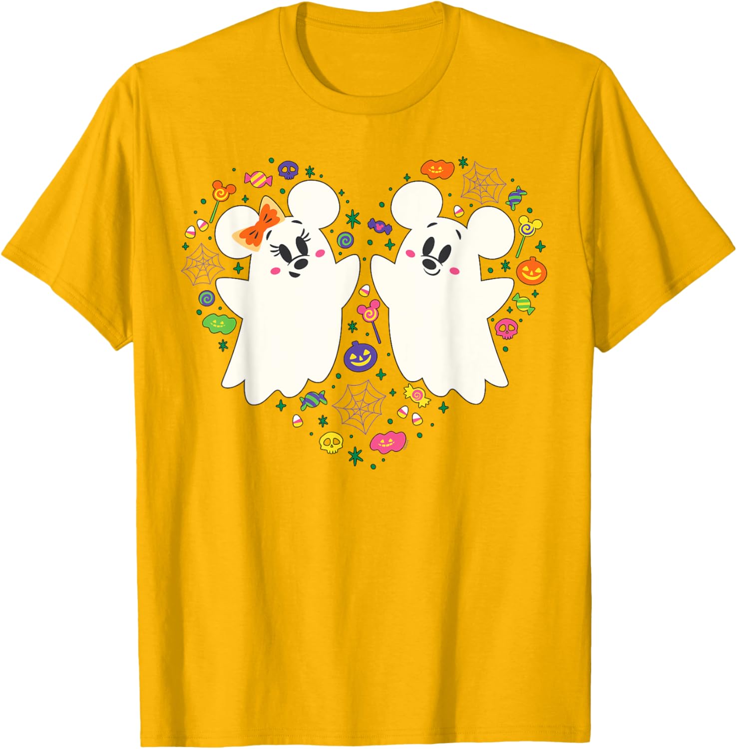 Disney Mickey and Minnie Ghosts Halloween Heart T-Shirt for Kids - 7