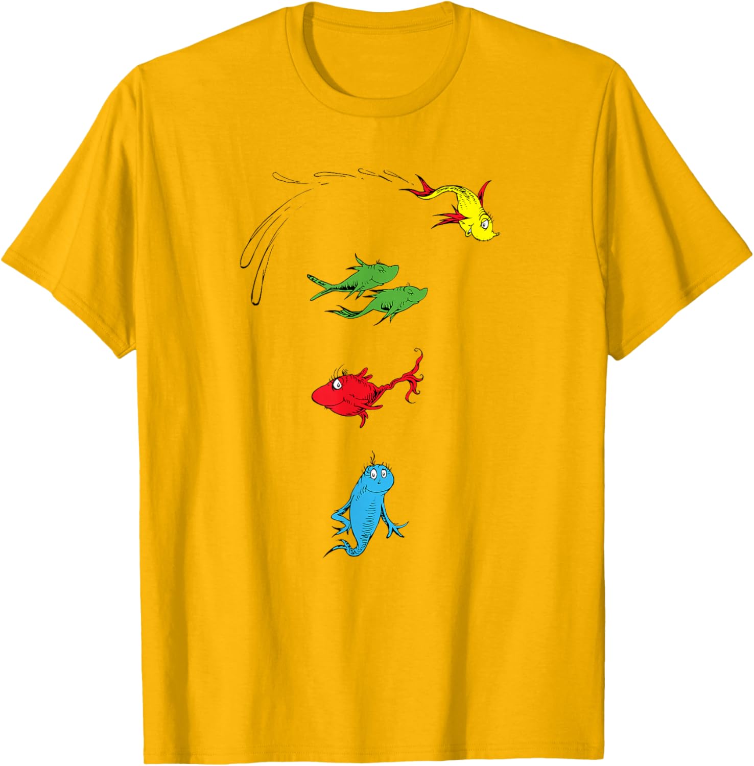 Dr. Seuss One Fish Two Fish Red Fish Blue Fish T-Shirt for Kids and Adults - 6