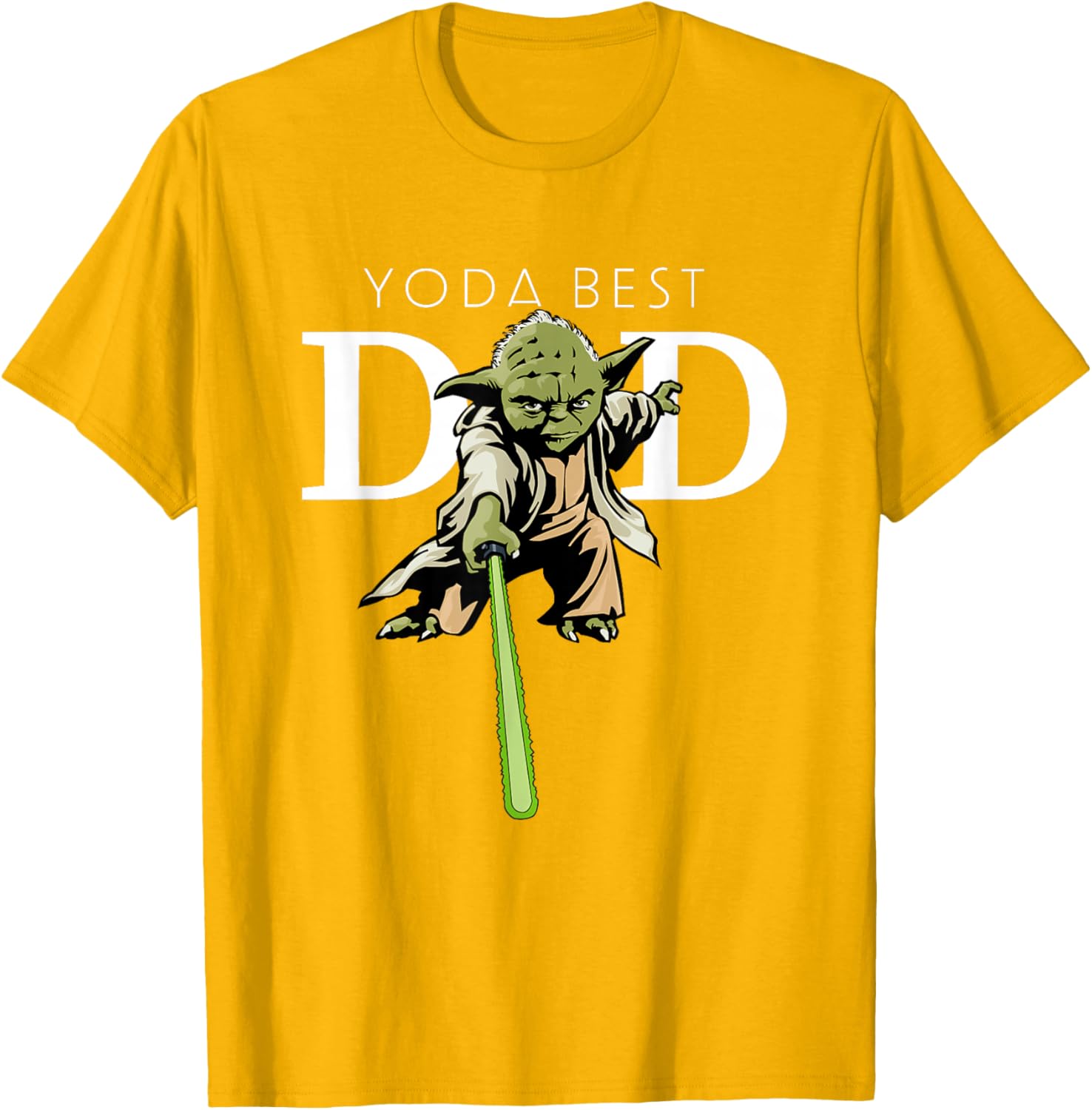 Star Wars Yoda Lightsaber Best Dad Father's Day T-Shirt for Dads - 24
