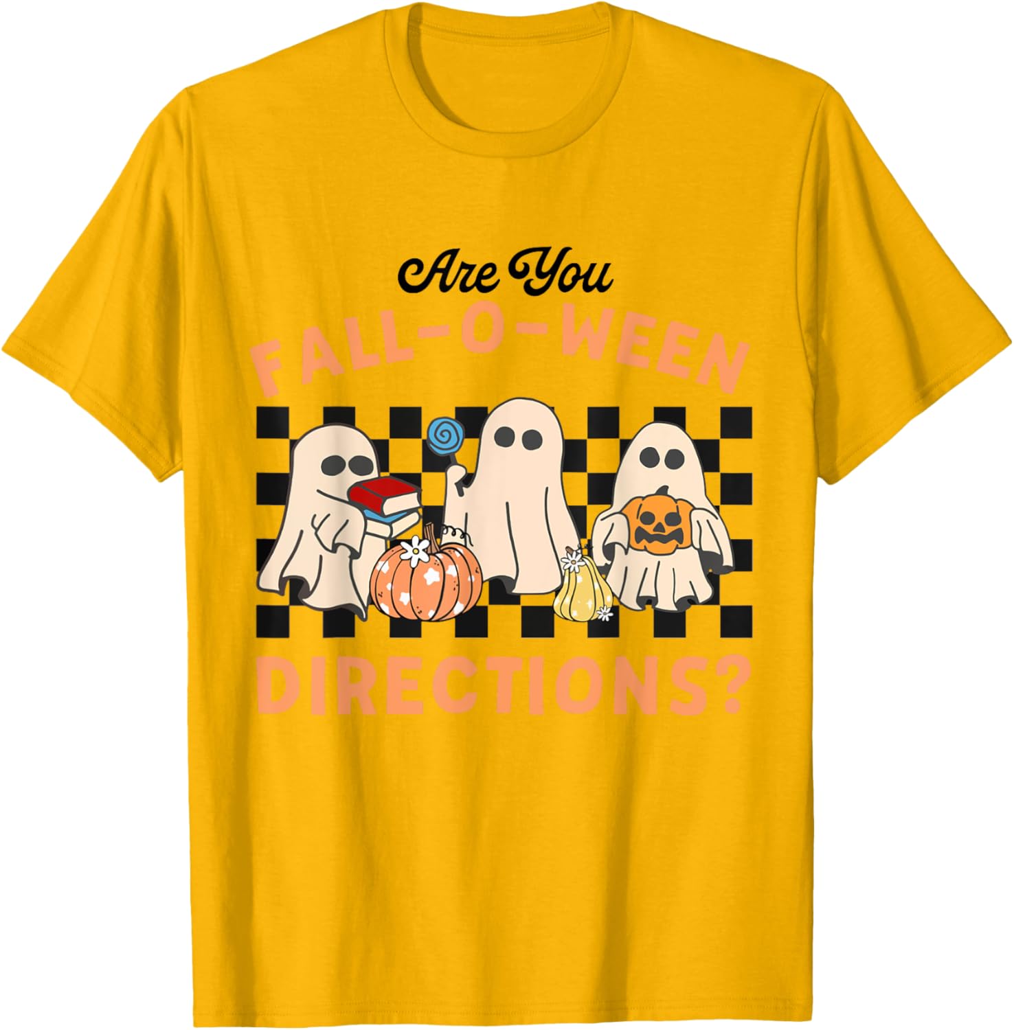 Retro Halloween Ghost T-Shirt for Teachers Fun Fall Style - 12