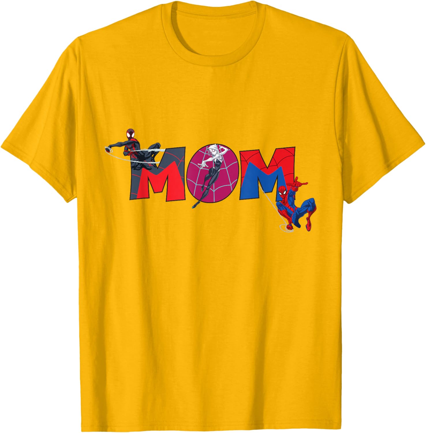 Marvel Spider-Man Trio Mom T-Shirt for Mother's Day Family Trip - 12