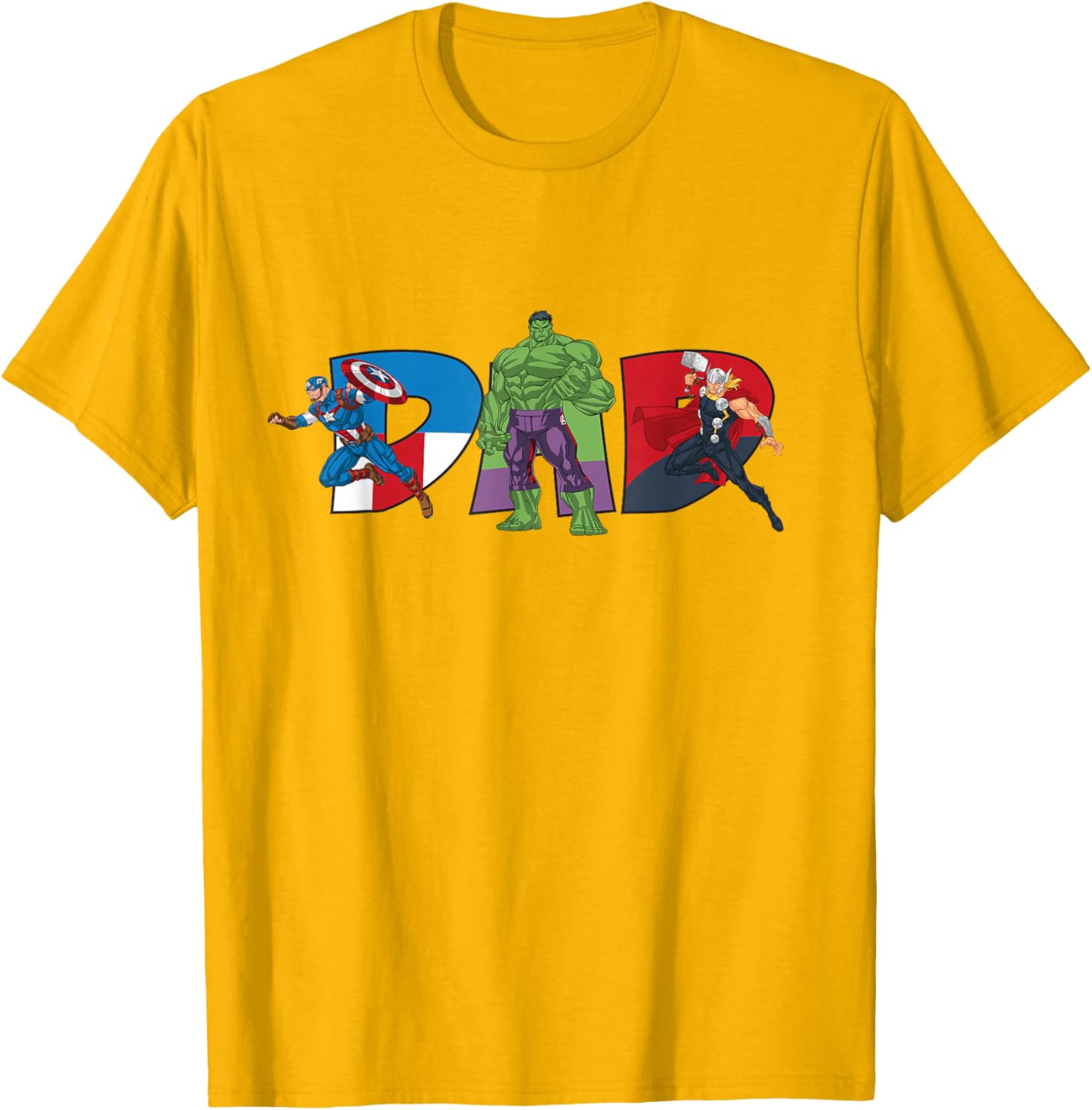 Marvel Avengers Team Dad Father's Day T-Shirt for Family Adventures - 19