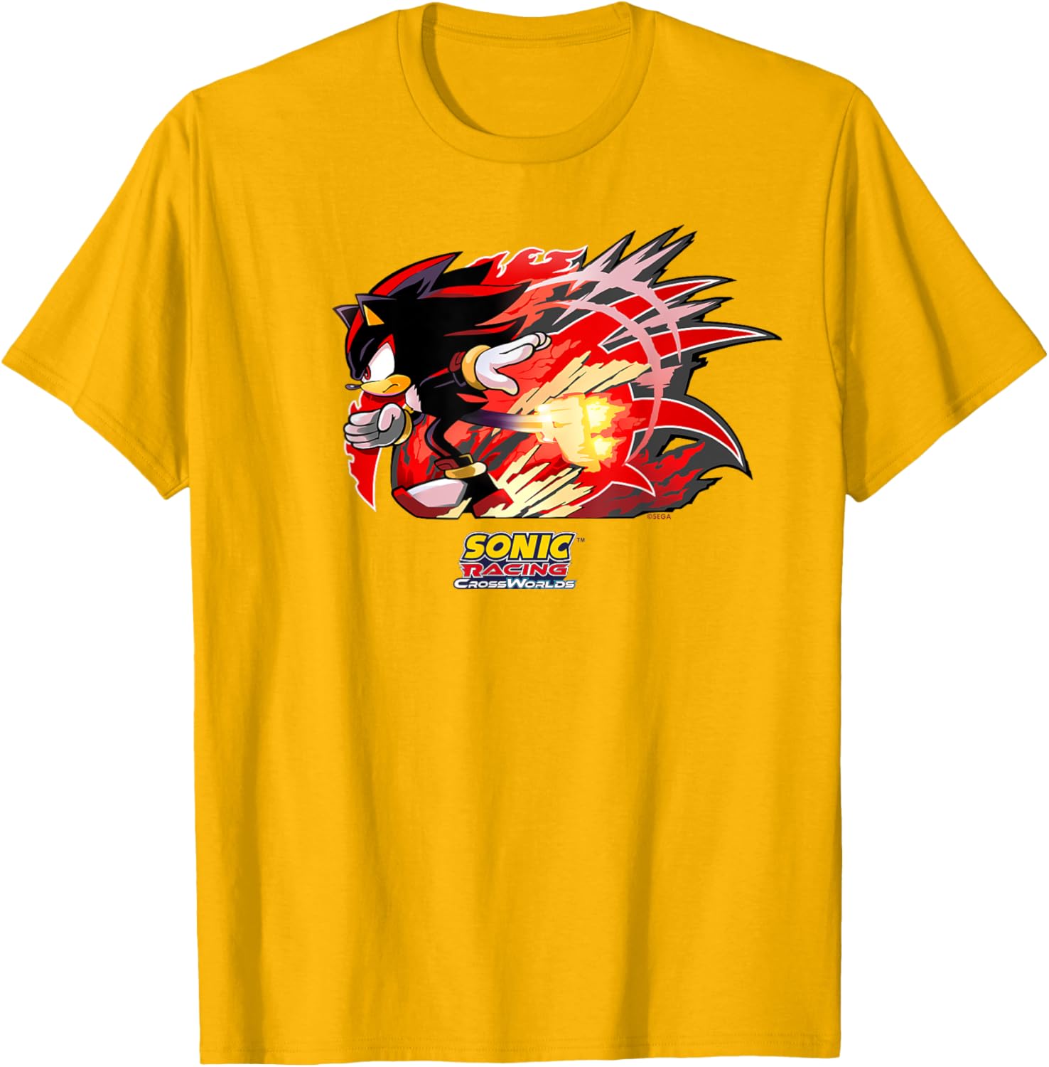 Sonic Racing CrossWorlds Shadow Decal T-Shirt for Gamers and Fans - 20