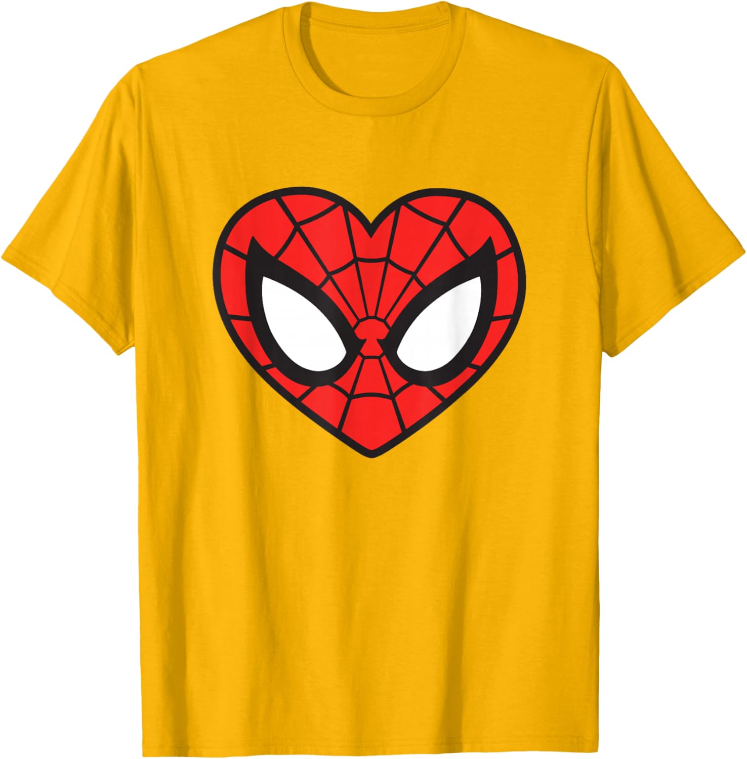 Marvel Spider-Man Heart Mask Logo T-Shirt Stylish Graphic Tee for Fans - 11