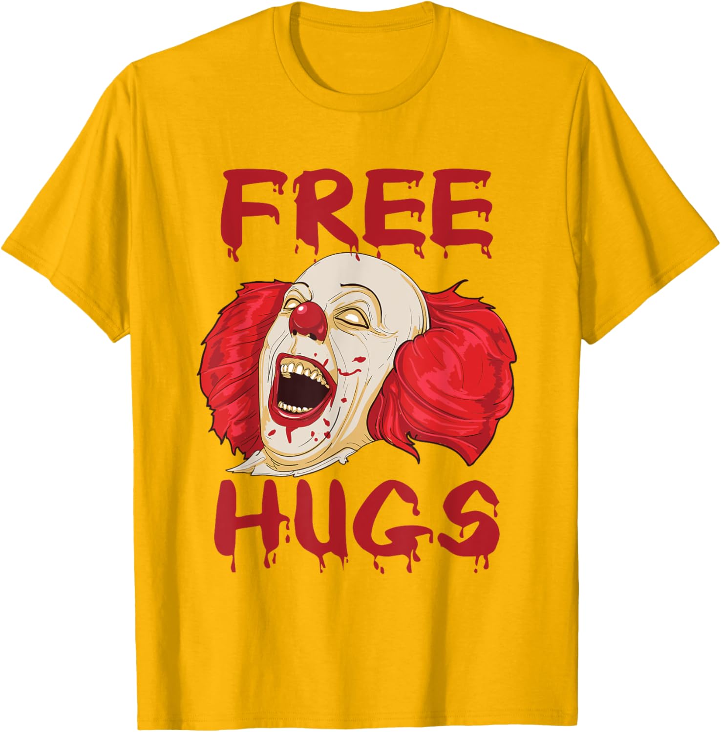 Free Hugs Halloween Scary Clown T-Shirt Gift for Horror Fans - 18