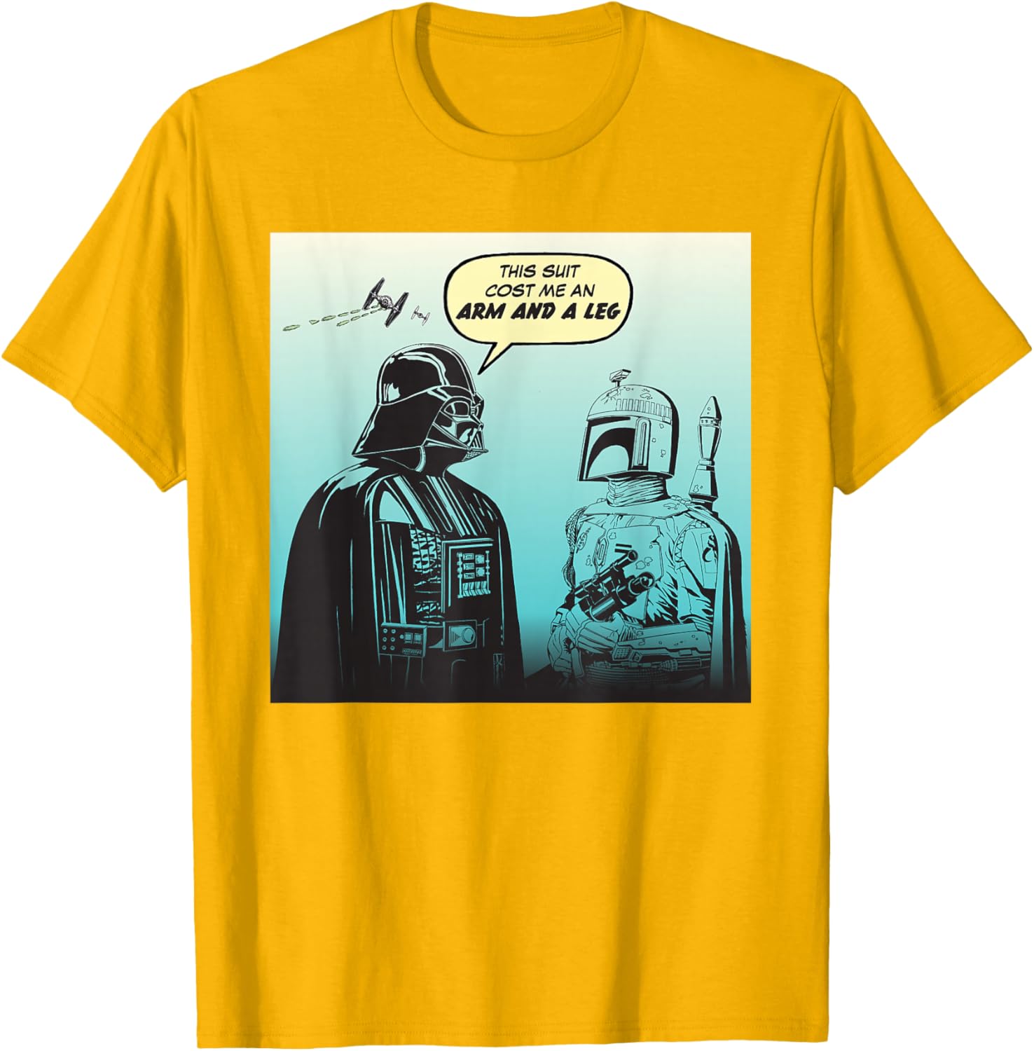 Star Wars Funny Darth Vader and Boba Fett Comic T-Shirt for Fans - 15
