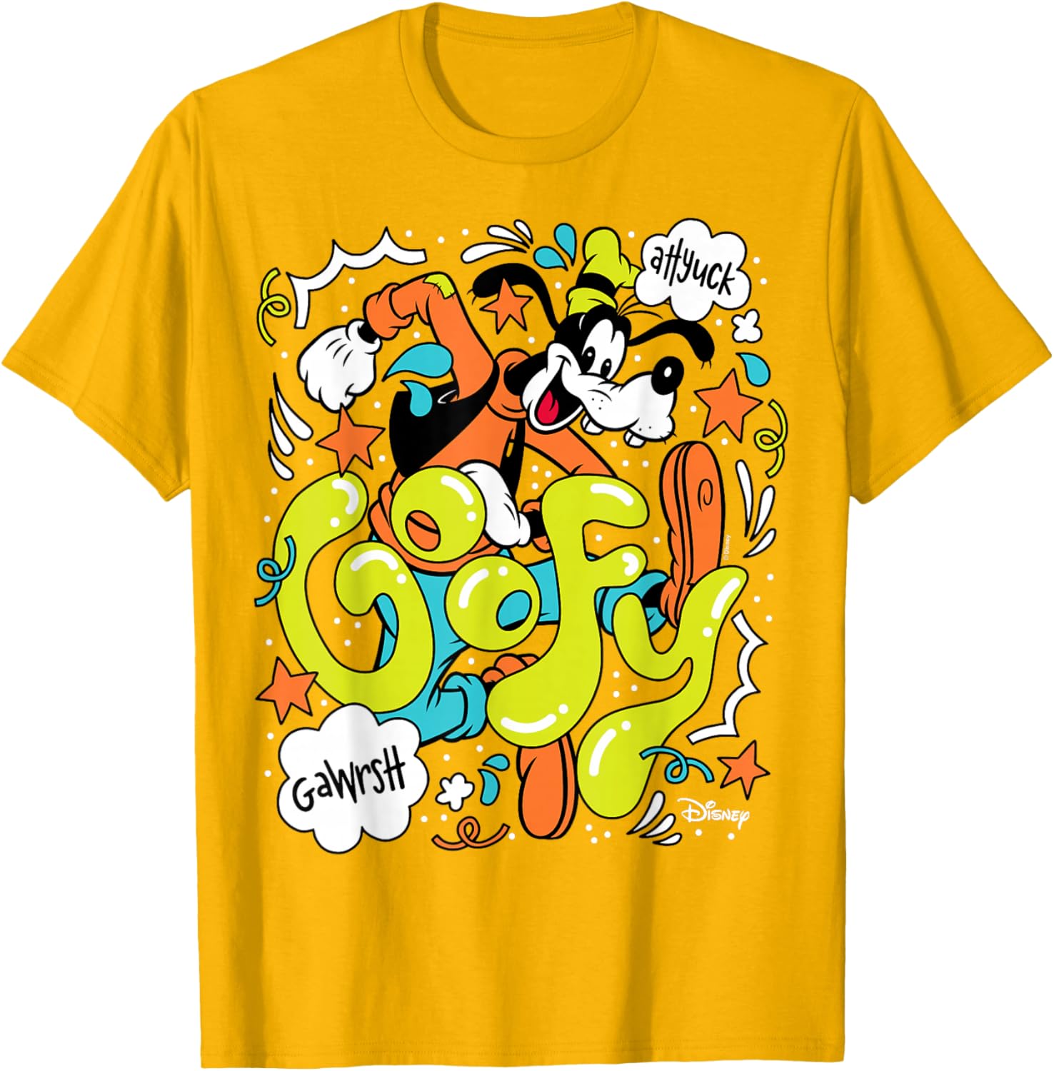Disney Goofy Doodles T-Shirt Fun and Colorful Graphic Tee for Fans - 1
