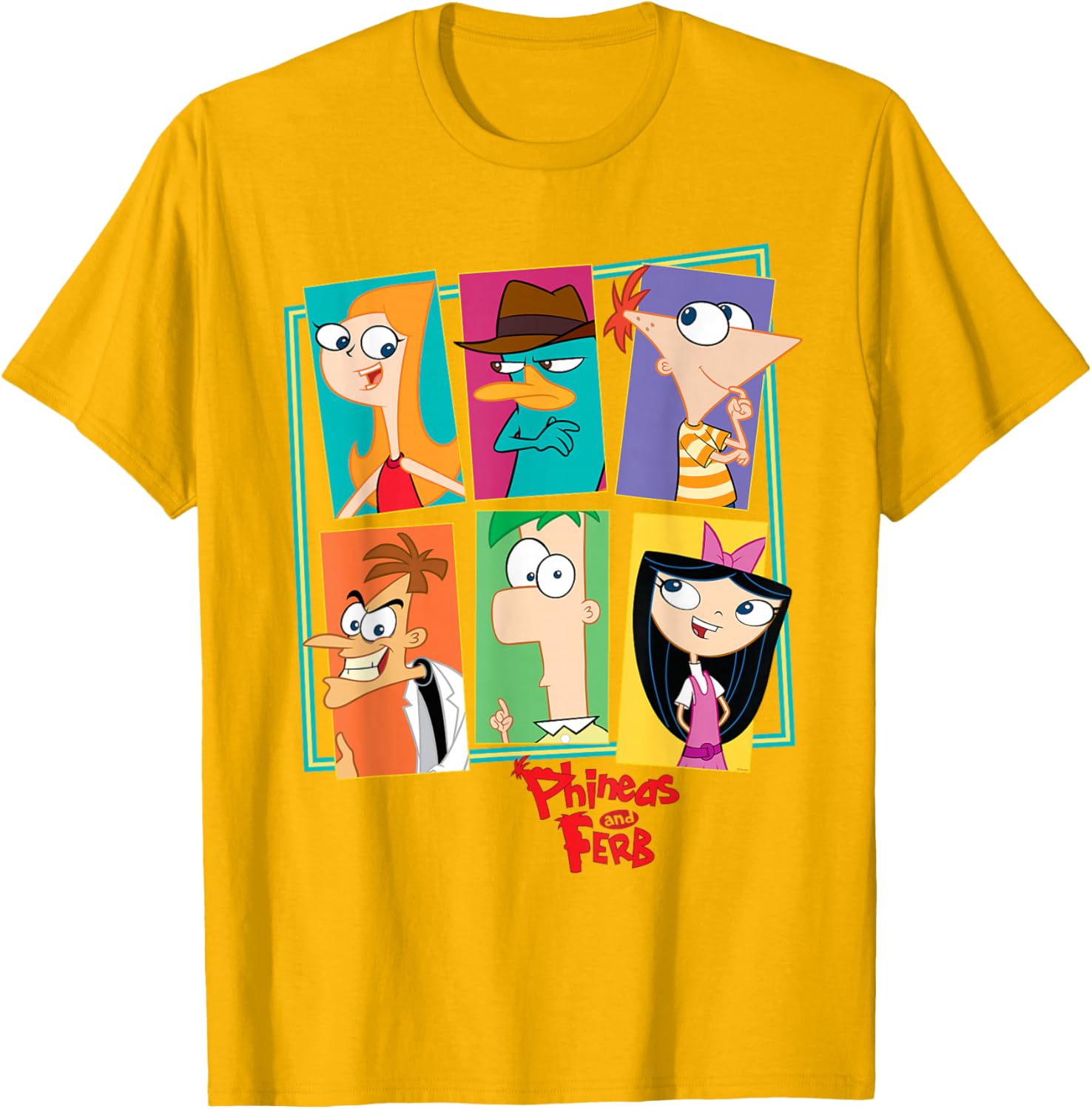 Phineas and Ferb Character Collage T-Shirt for Fun Disney Fans - 10