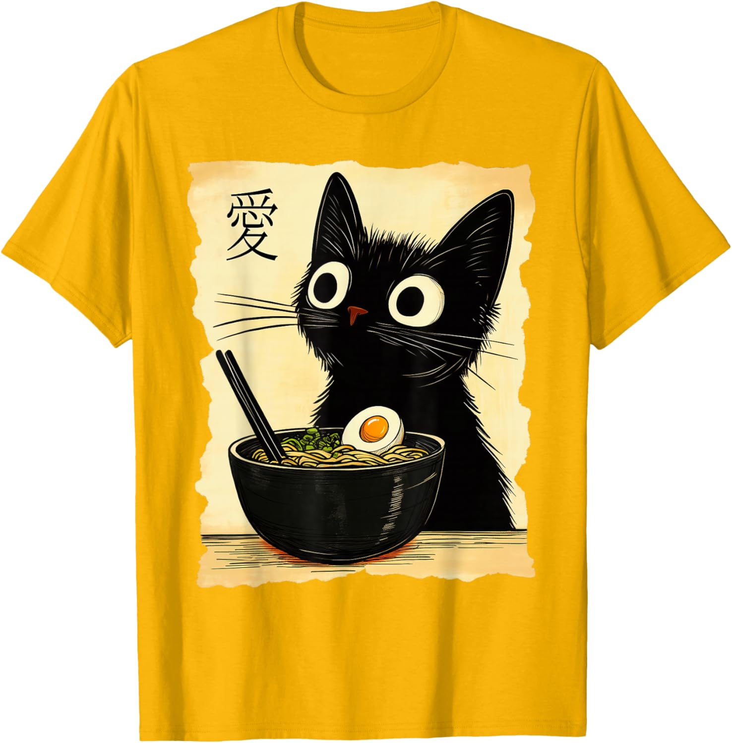 Funny Cat Ramen Graphic Tee Cute Japanese Kawaii Anime Cat T-Shirt - 5
