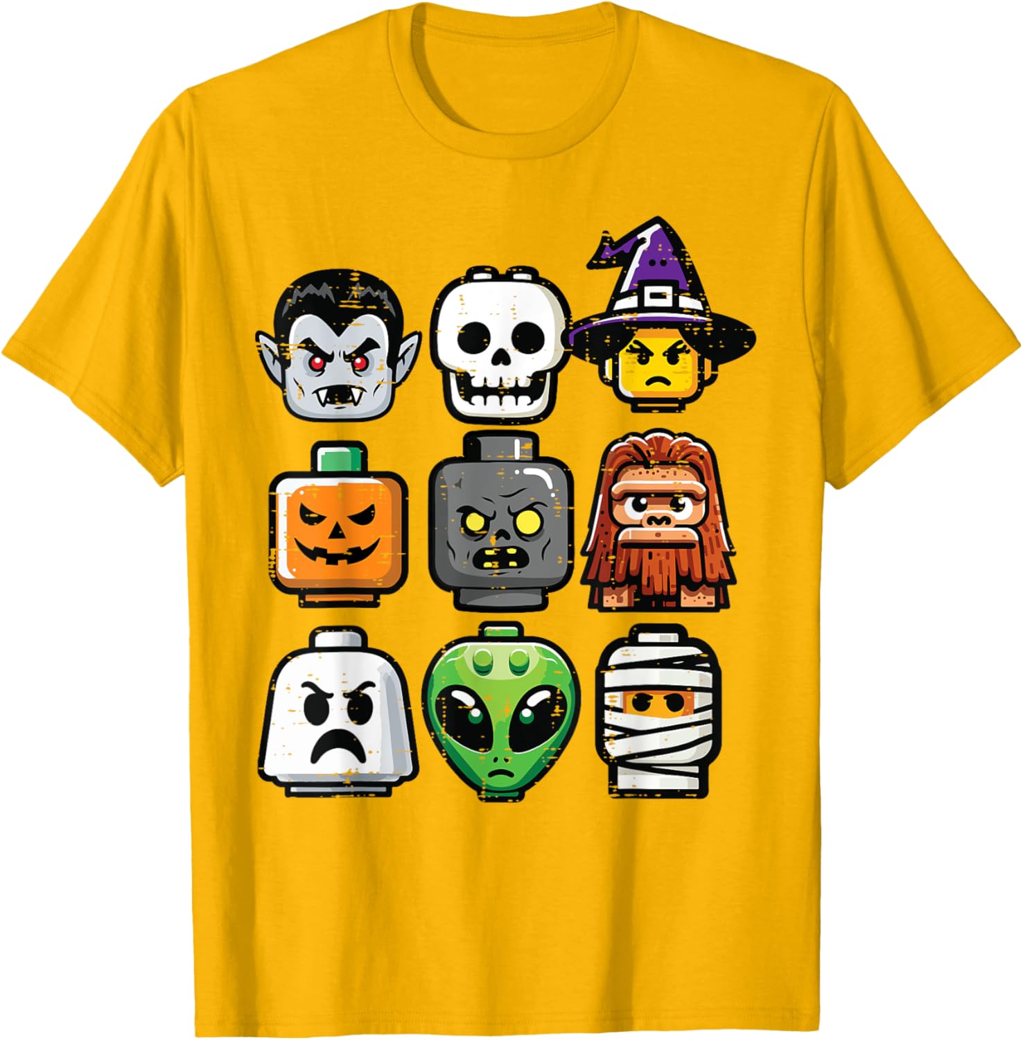 Halloween Pumpkin Ghost Heads T-Shirt for Kids and Boys Costume Fun - 6