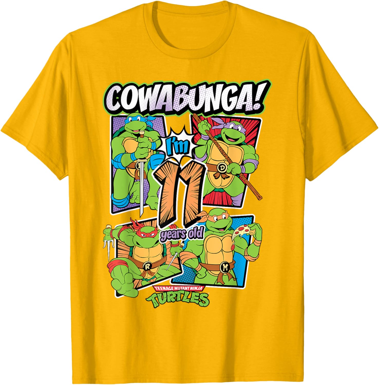 Mademark TMNT Cowabunga I'm 11 Years Old T-Shirt for Kids - 24