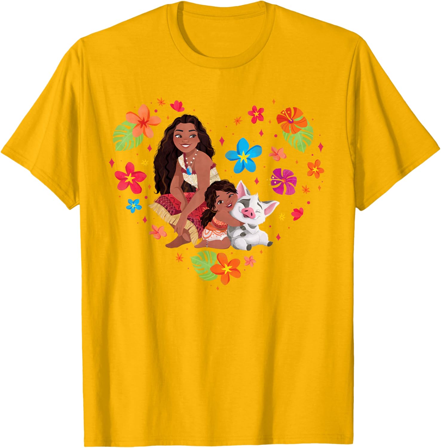 Disney Moana Tropical Heart Sisters T-Shirt with Moana Simea and Pua - 4