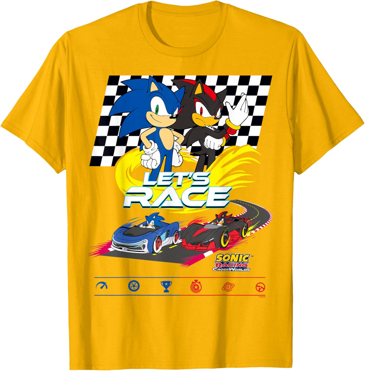 Sonic Racing CrossWorlds T-Shirt Sonic vs Shadow Race Day Apparel - 19
