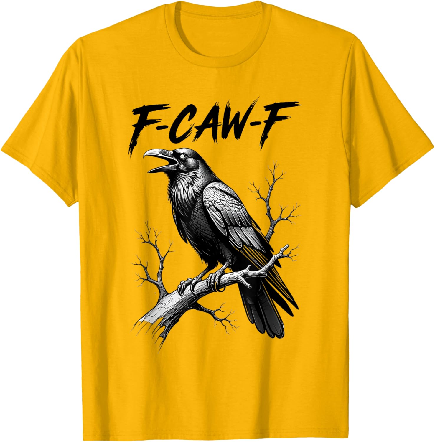 Funny Black Crow Lover T-Shirt - Dark Humor Black Bird Design - 17