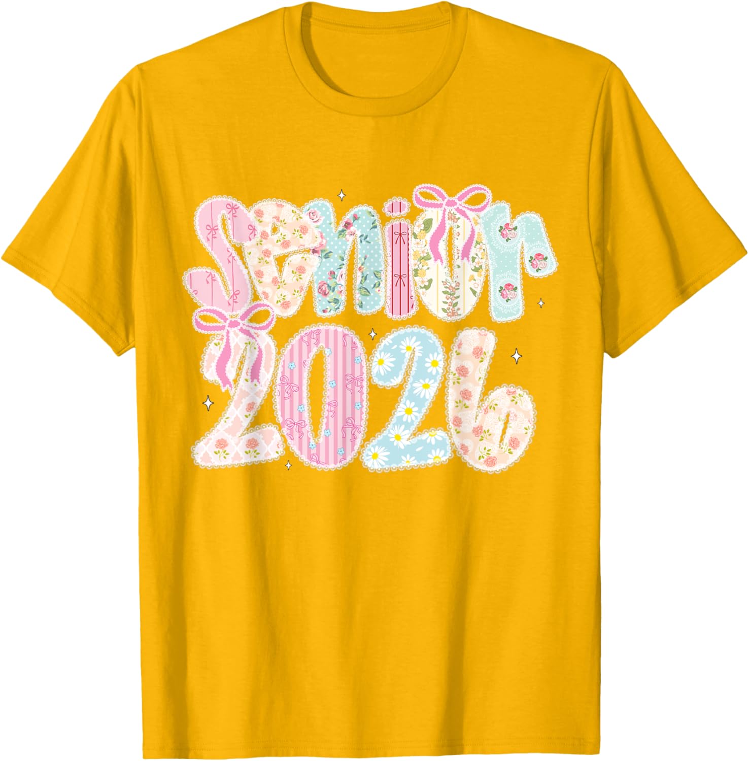Coquette Lace Floral Pastel Graduation T-Shirt for Senior 2026 - 11