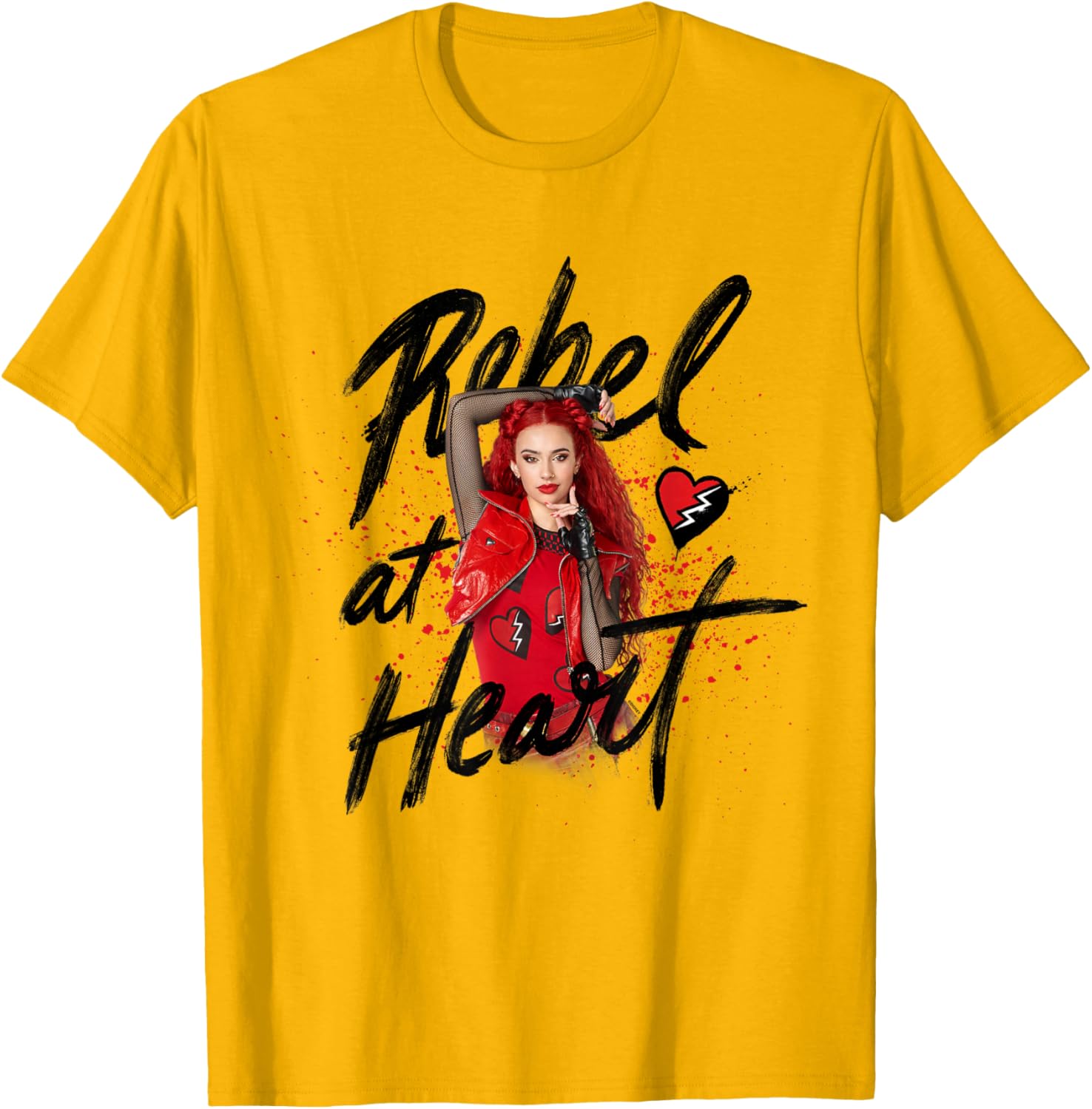 Disney Descendants 4 Red Rebel Heart T-Shirt for Kids and Fans - 14