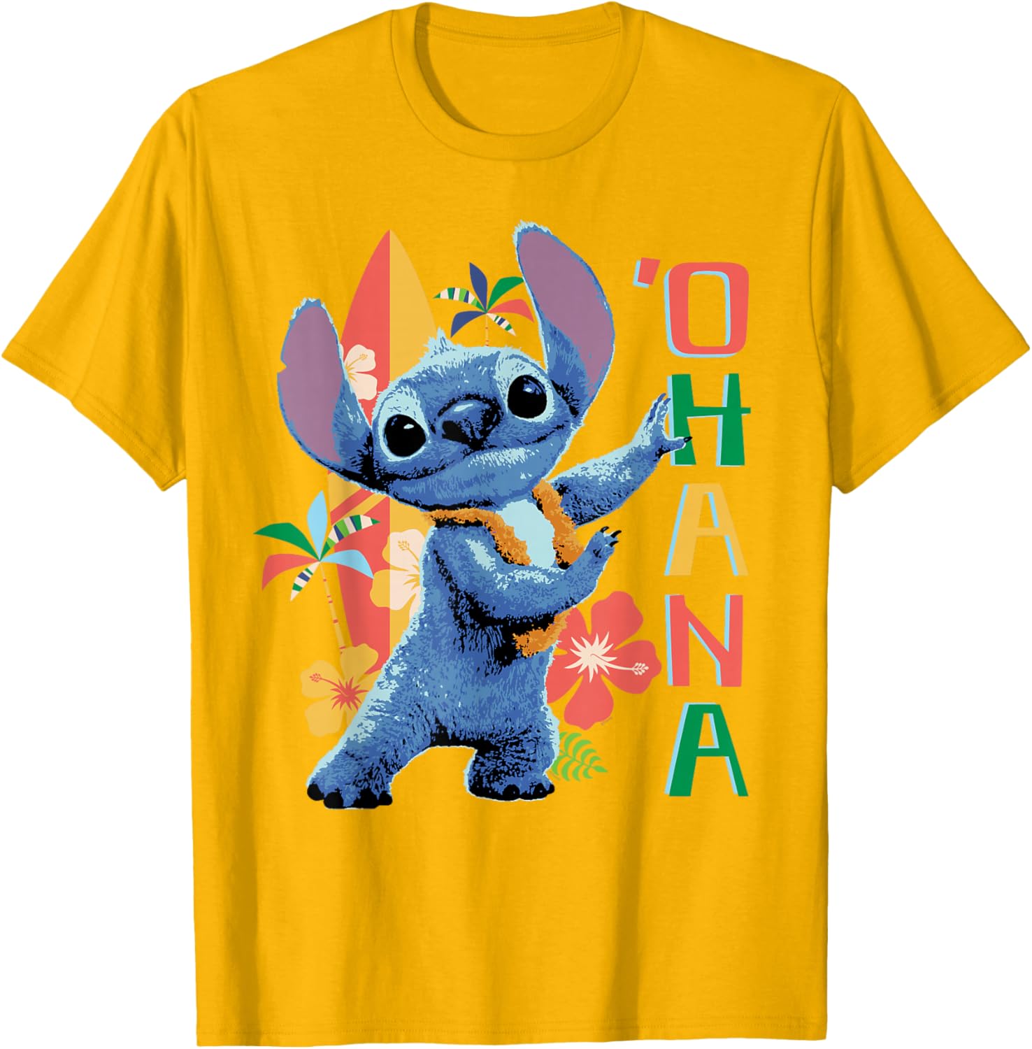 Disney Lilo & Stitch Ohana Hula Beach T-Shirt for Fun Summer Days - 7