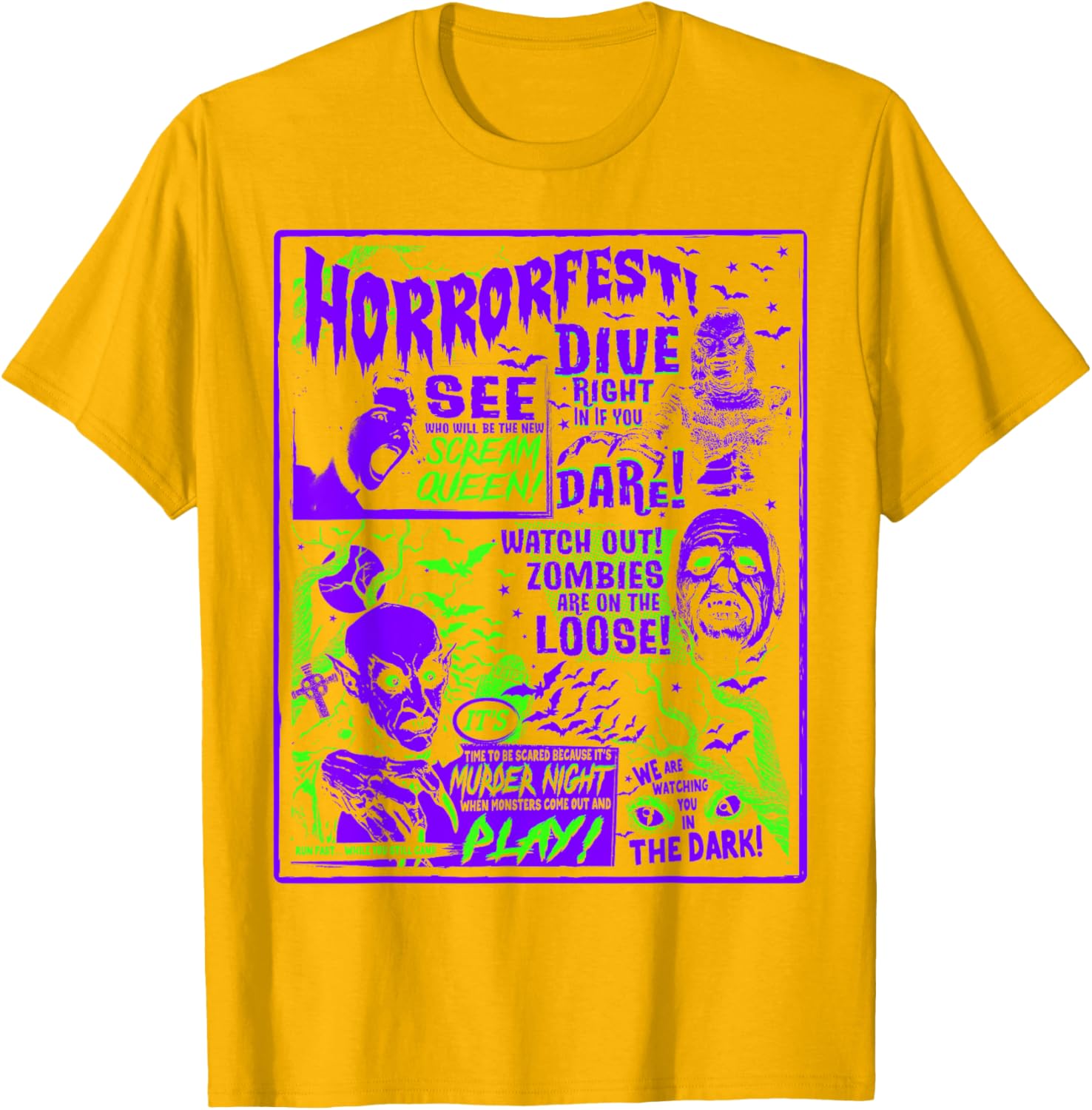 Vintage Halloween Classic Horror Movie Poster T-Shirt for Spooky Style - 10