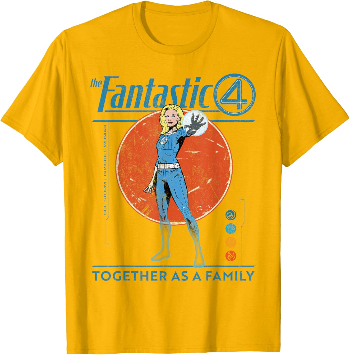Marvel Fantastic Four Retro T-Shirt Featuring The Invisible Woman Design - 11
