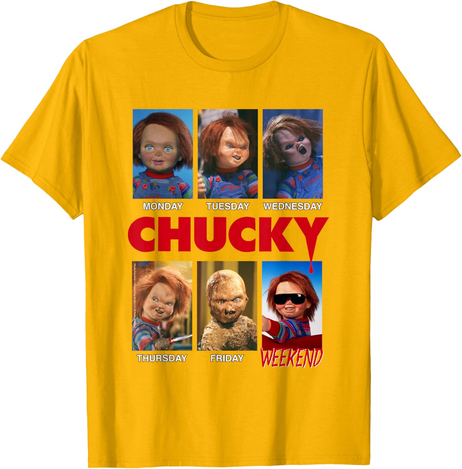 Chucky Days of The Week Moods T-Shirt for Fun Fashion Lovers - 19