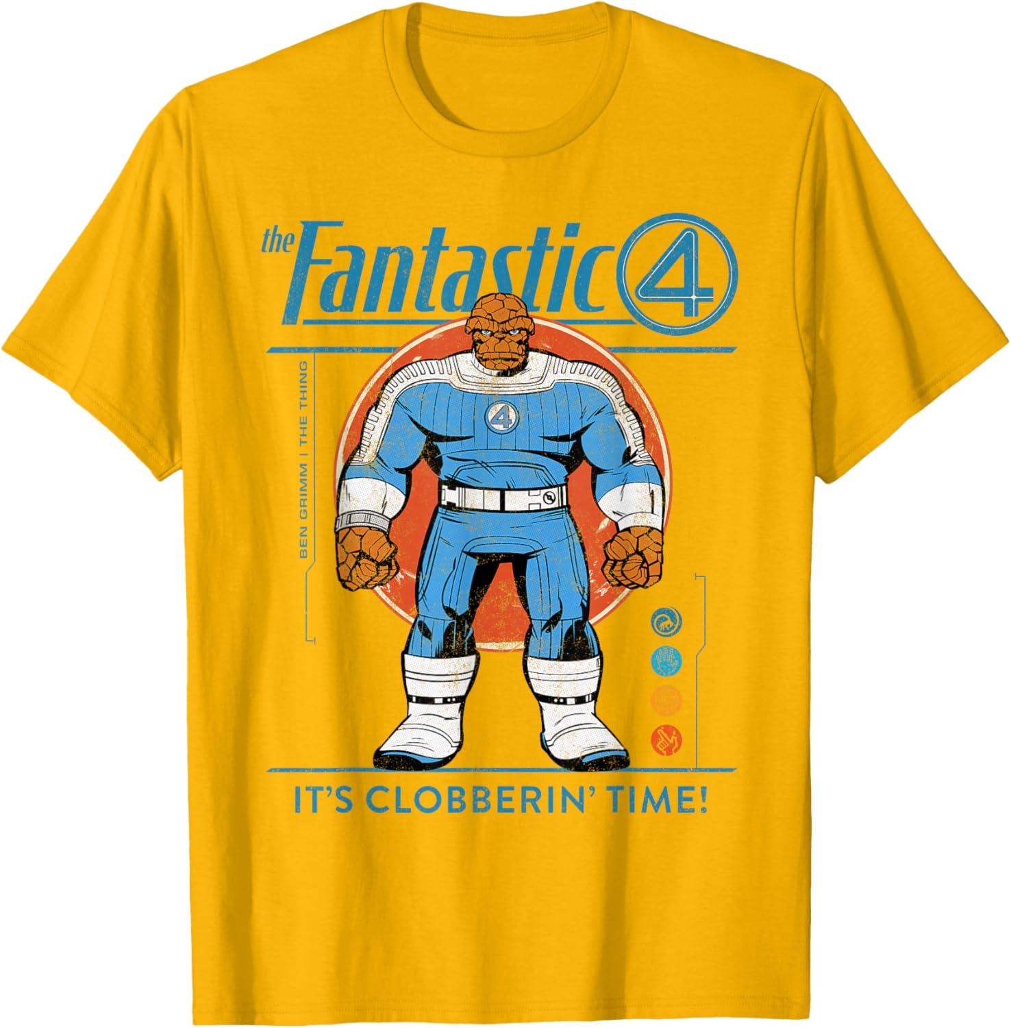 Marvel Fantastic Four The Thing Retro T-Shirt for Fans of Classic Comics - 22