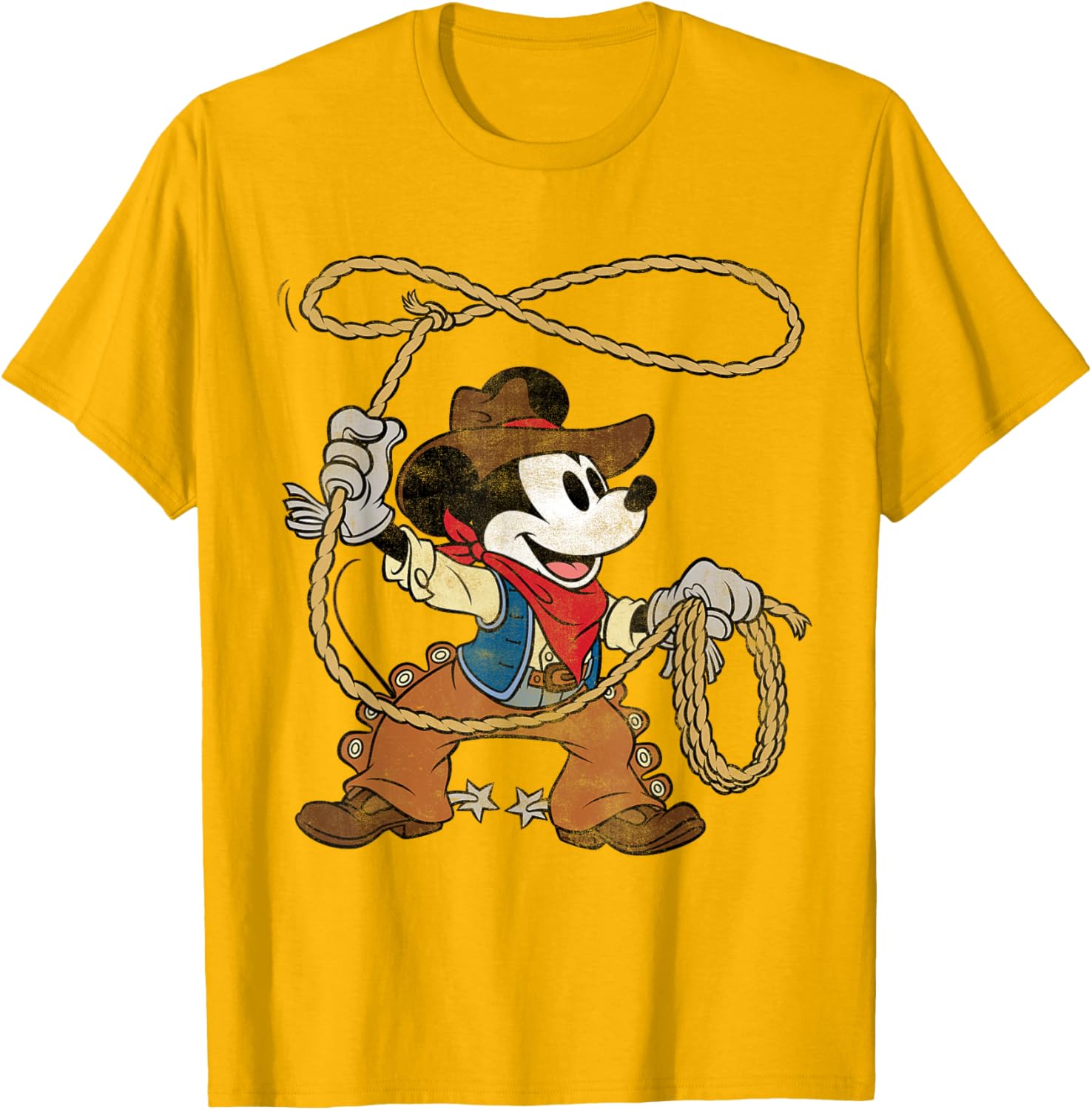 Vintage Mickey Mouse Cowboy T-Shirt for Fun Western Style Fashion - 25