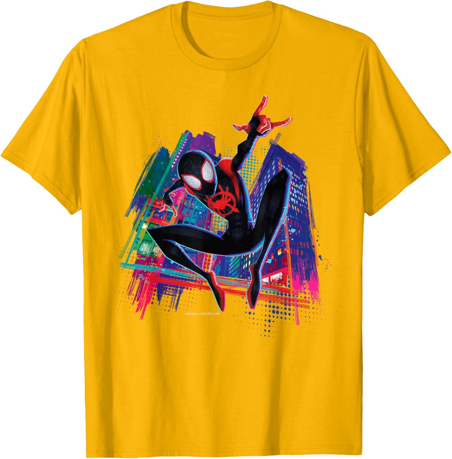 Spider-Man Miles Morales Graffiti City T-Shirt for Stylish Fans - 4
