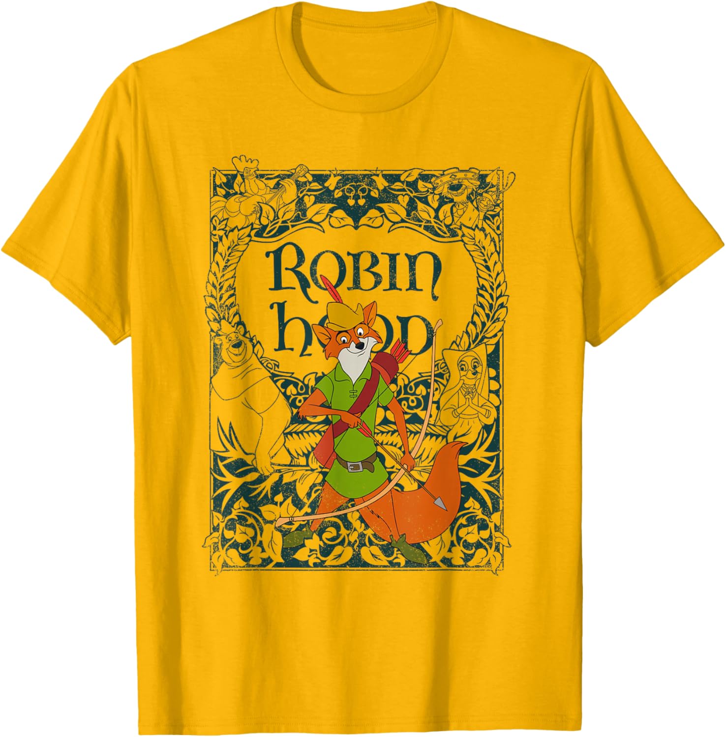 Disney Robin Hood Vintage Distressed T-Shirt for Retro Style Fans - 2
