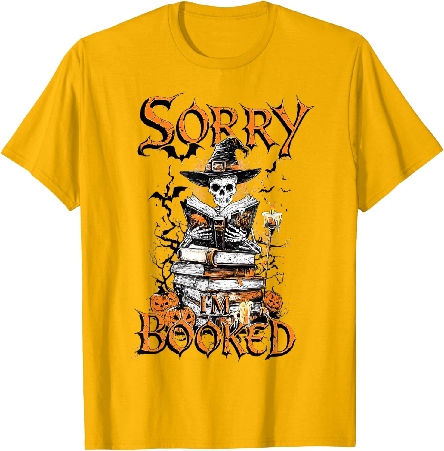 Funny Sorry I'm Booked Bookworm Ghost Halloween T-Shirt for Book Lovers - 10