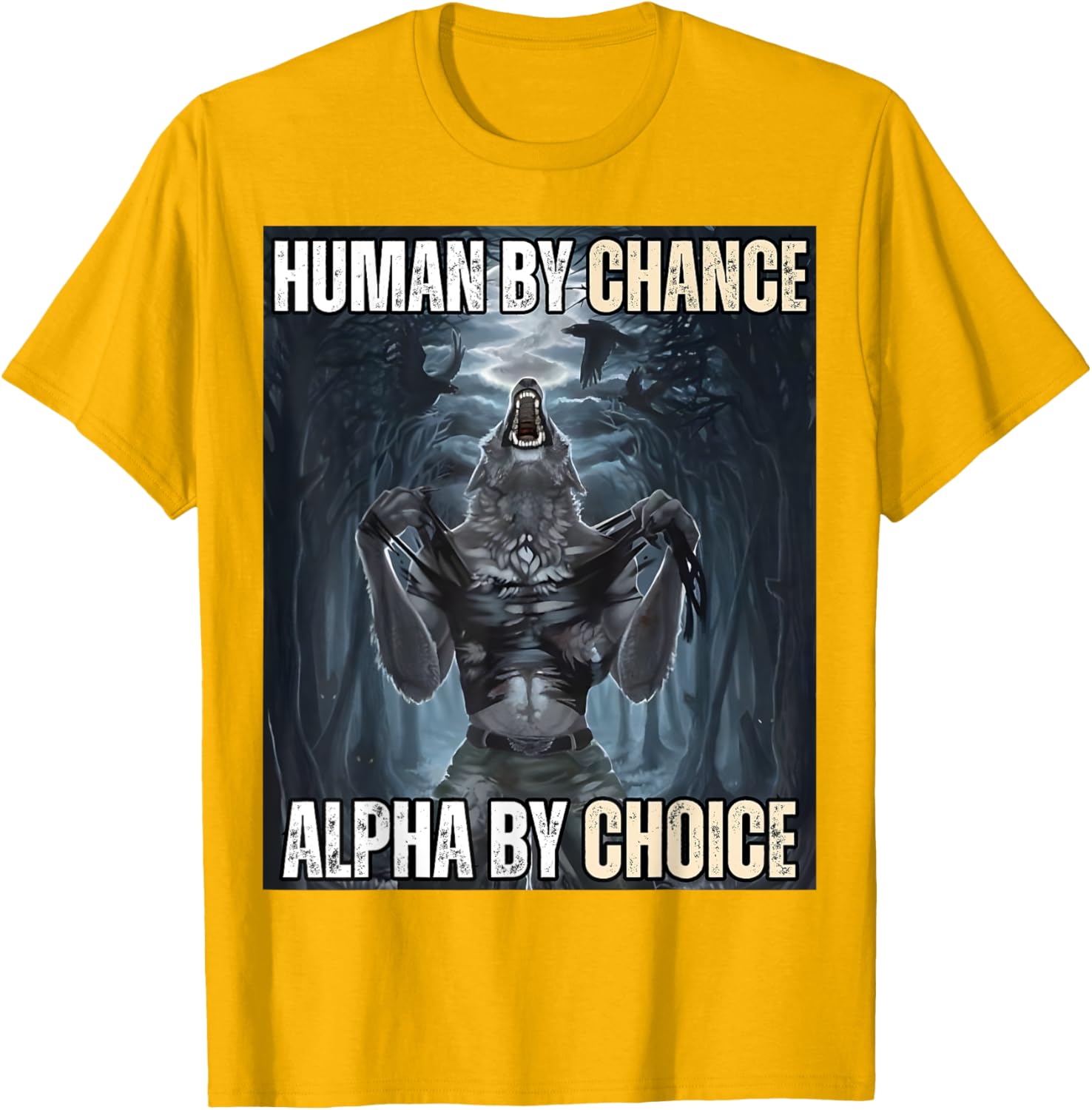 Funny Alpha Wolf Meme T-Shirt for Cool and Unique Style Fans - 4