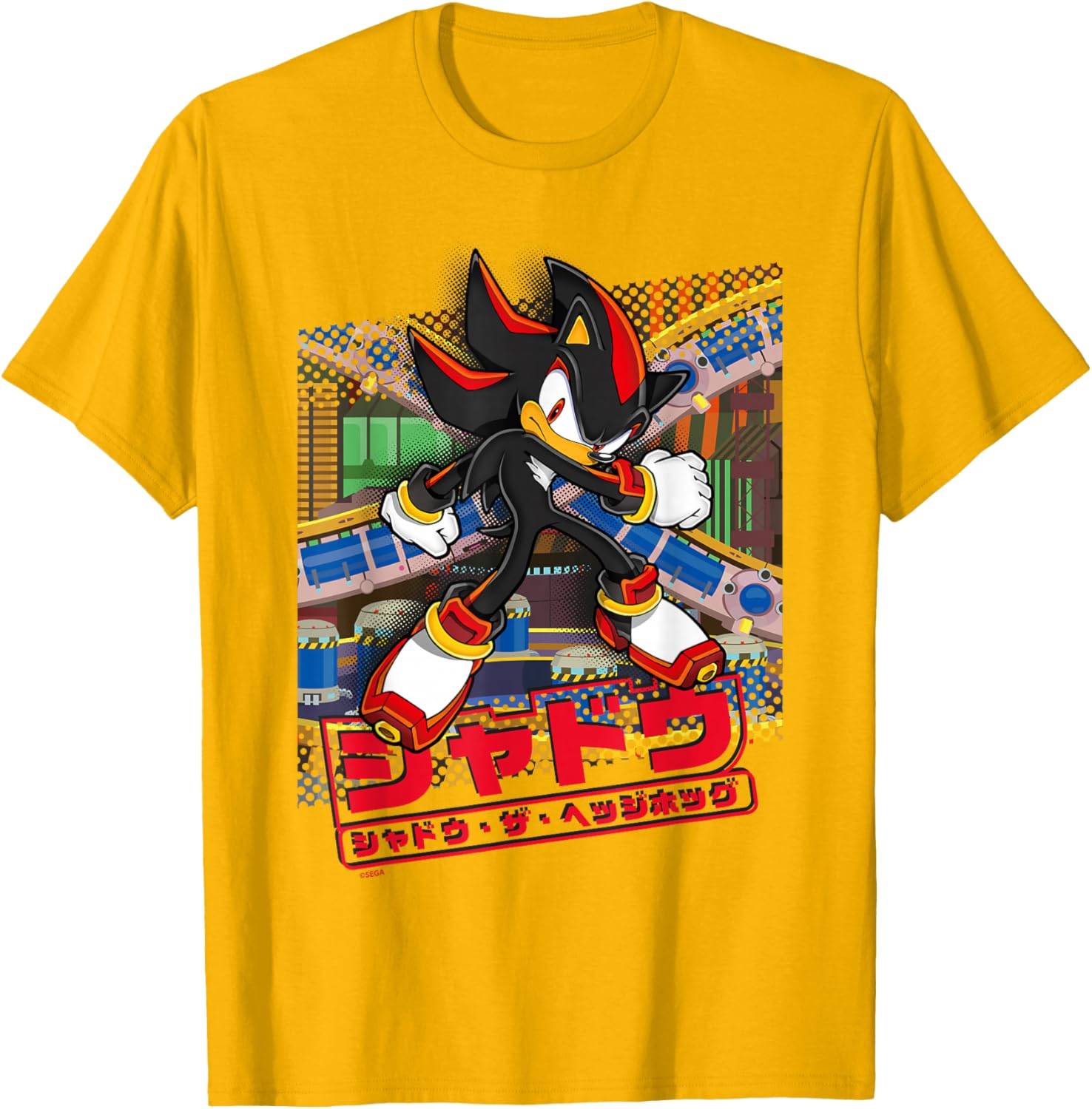 Sonic the Hedgehog Shadow T-Shirt Japanese Logo Fun Graphic Tee - 9