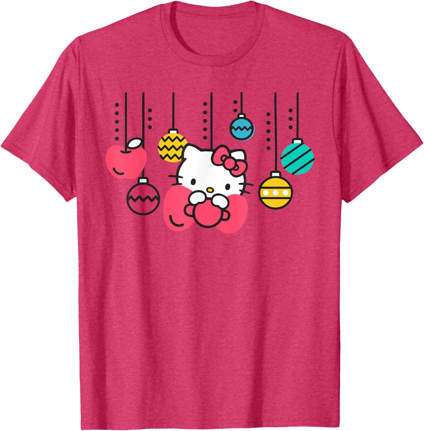 Adorable Hello Kitty Christmas Ornament T-Shirt for Holiday Cheer - 6