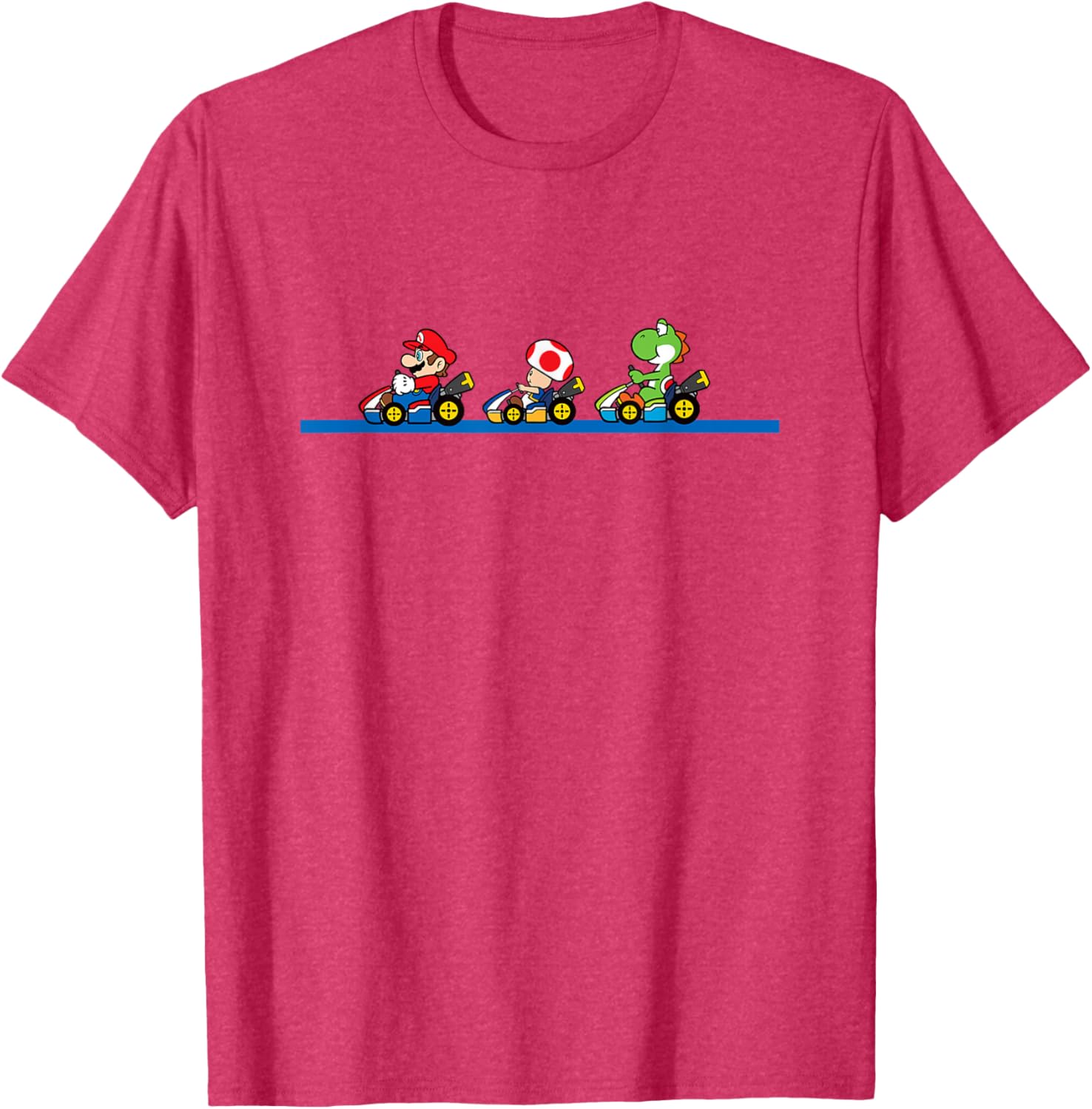 Vintage Mario Kart T-Shirt featuring Yoshi, Toad, and Mario Racing Fun - 23