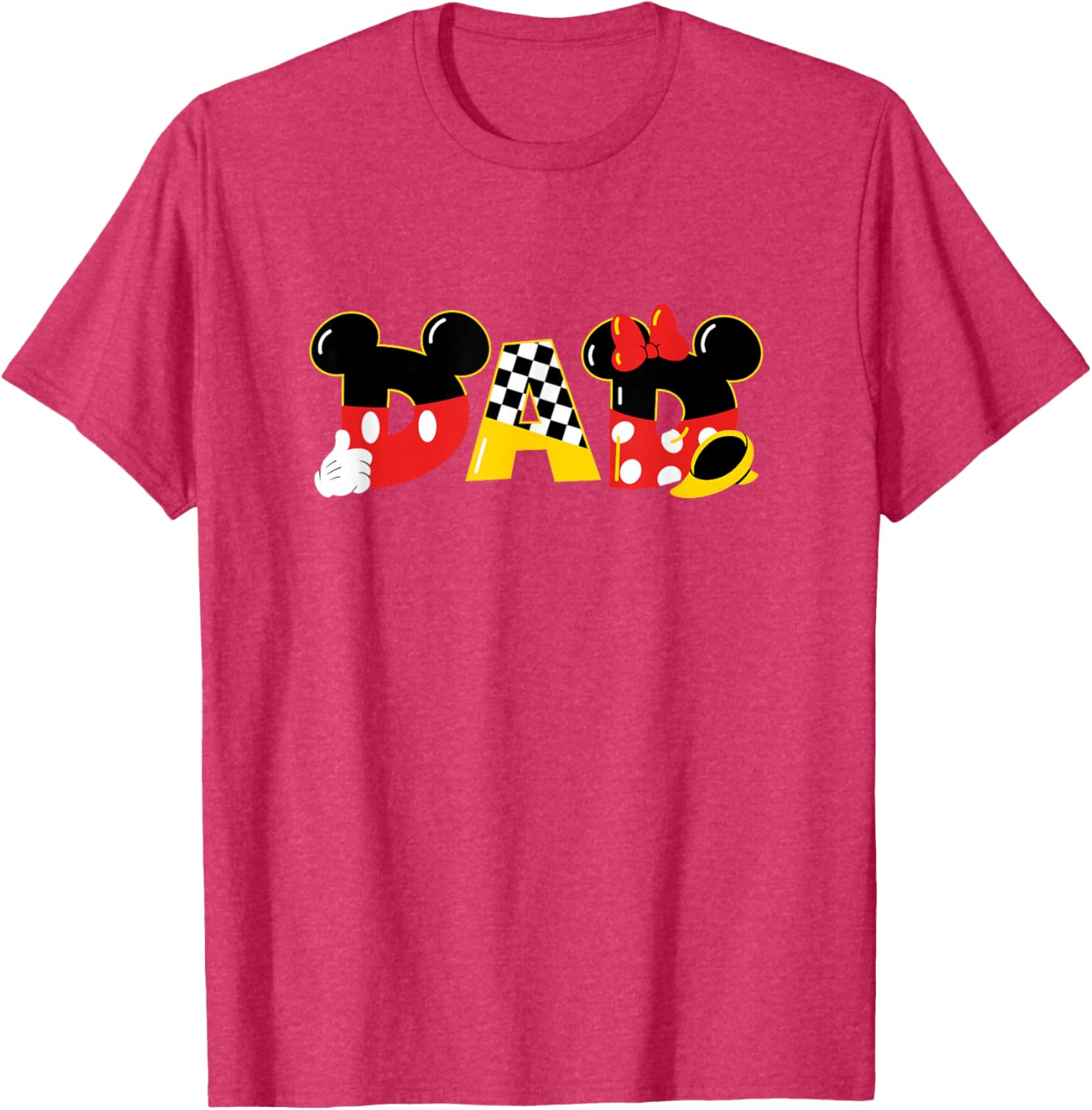 Disney Mickey and Minnie Mouse Dad T-Shirt for Father's Day Birthday Gift - 27