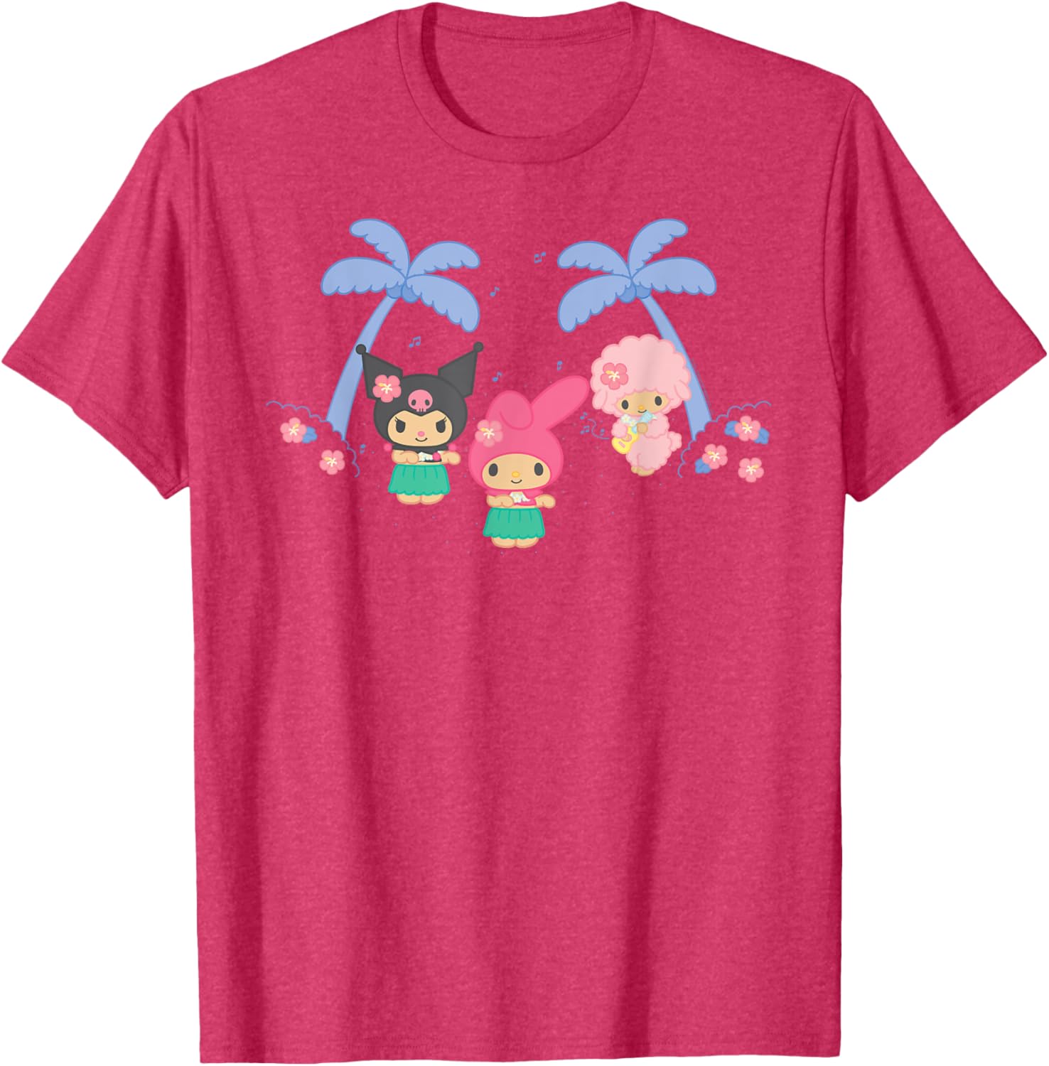 My Melody and Kuromi Tropical Hula T-Shirt for Fun Summer Style - 5