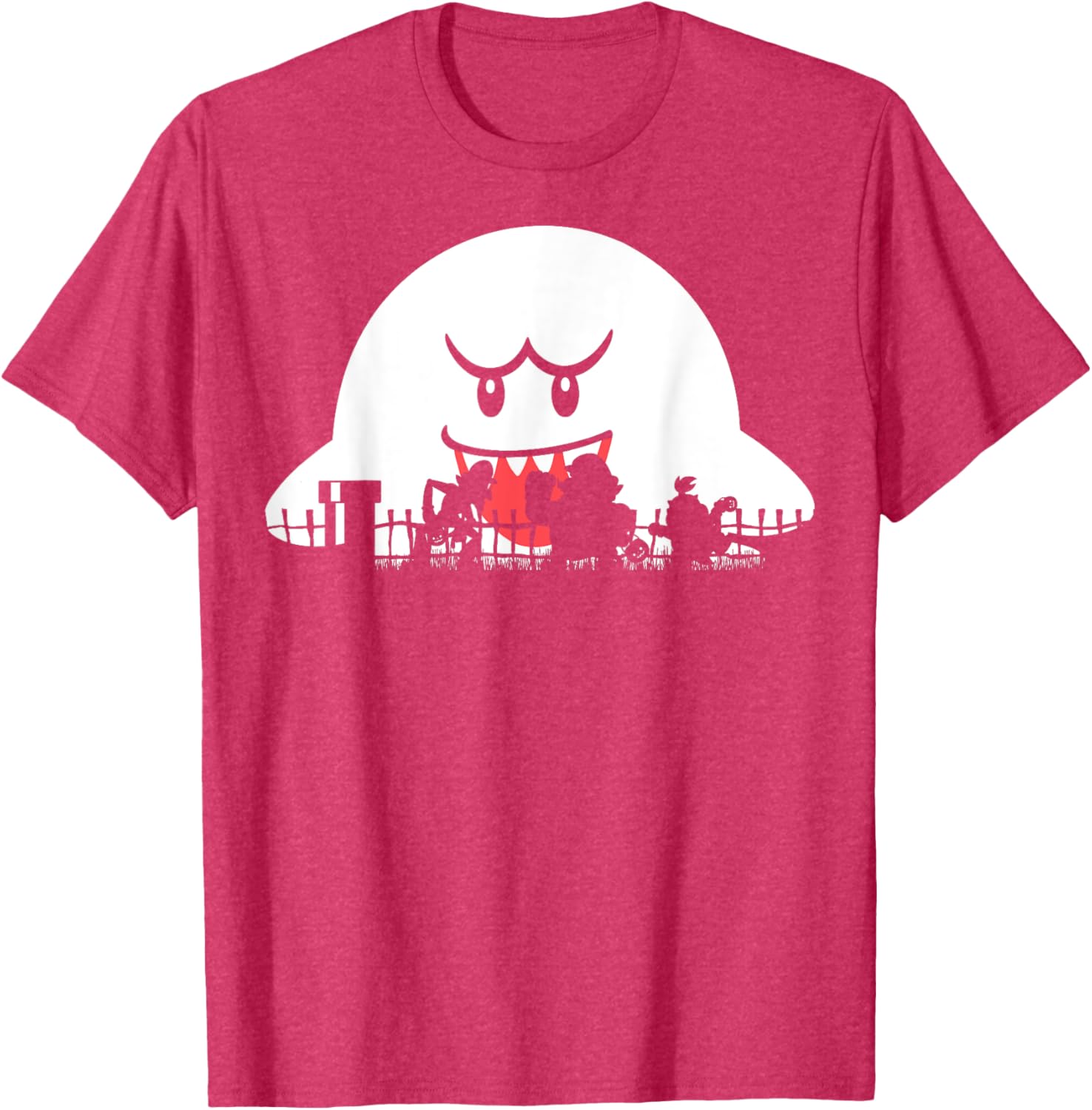 Super Mario Boo Halloween Silhouette T-Shirt for Fun Trick or Treats - 4